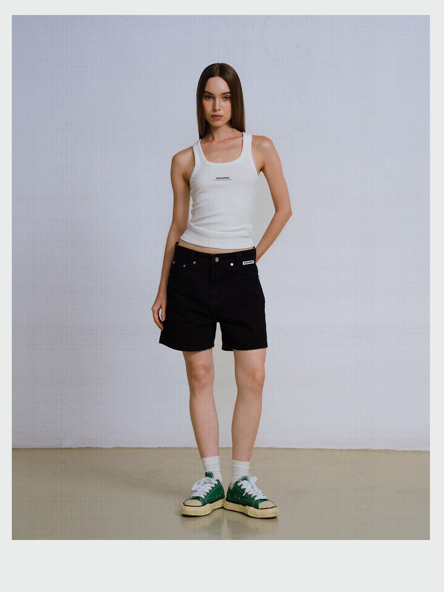 Wide Denim Short