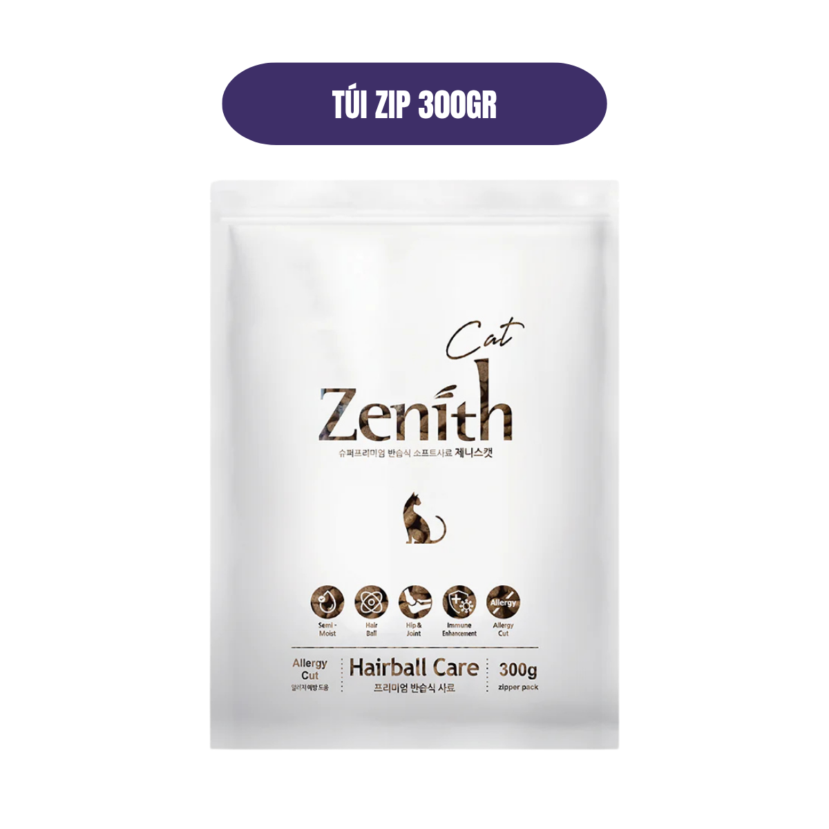 Hạt Mềm ZENITH - Hairball Care, Hạt Tiêu Búi Lông Cho Mèo [Túi 1.2kg]