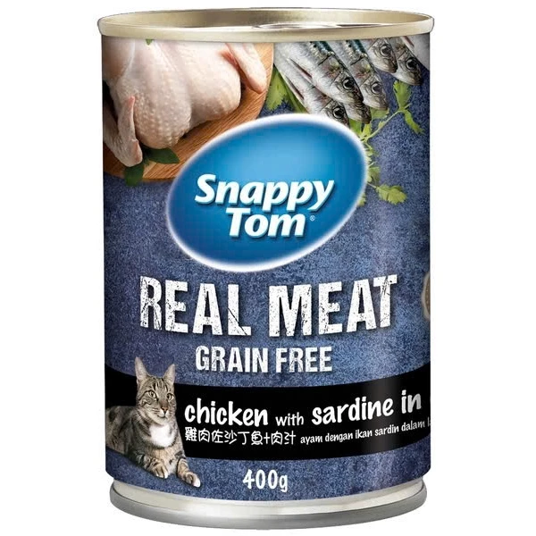 Pate Mèo SNAPPY TOM Real Fish & Real Meat [Lon 400g]