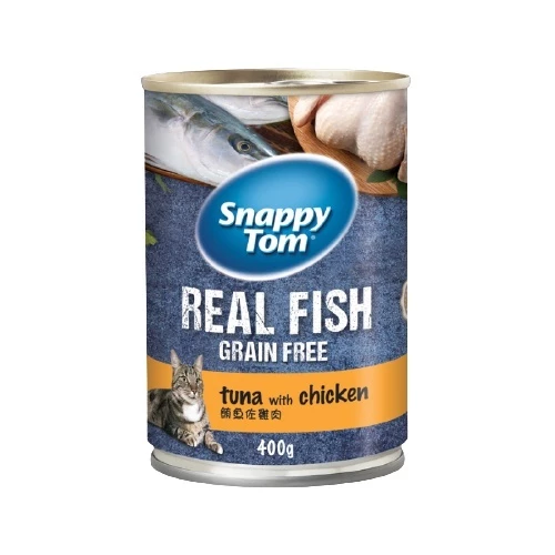Pate Mèo SNAPPY TOM Real Fish & Real Meat [Lon 400g]