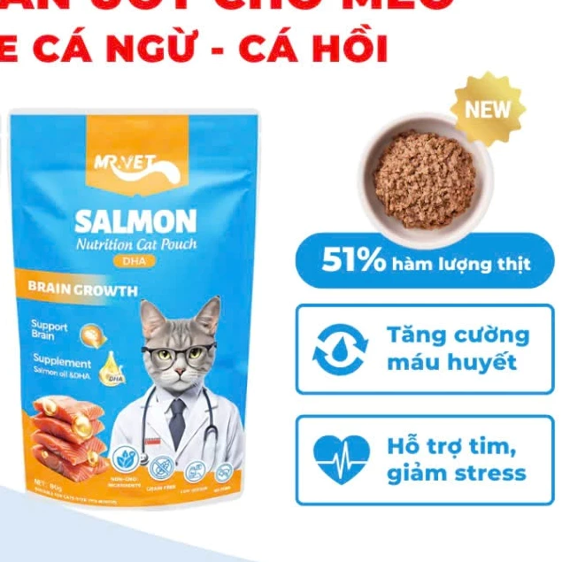 Pate Mr.Vet Cho Mèo [Gói 70g]