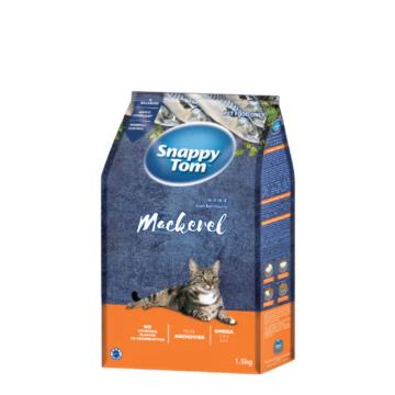 Hạt SNAPPY TOM Cho Mèo Topping Cá Cơm Sấy [Túi 1.5kg]
