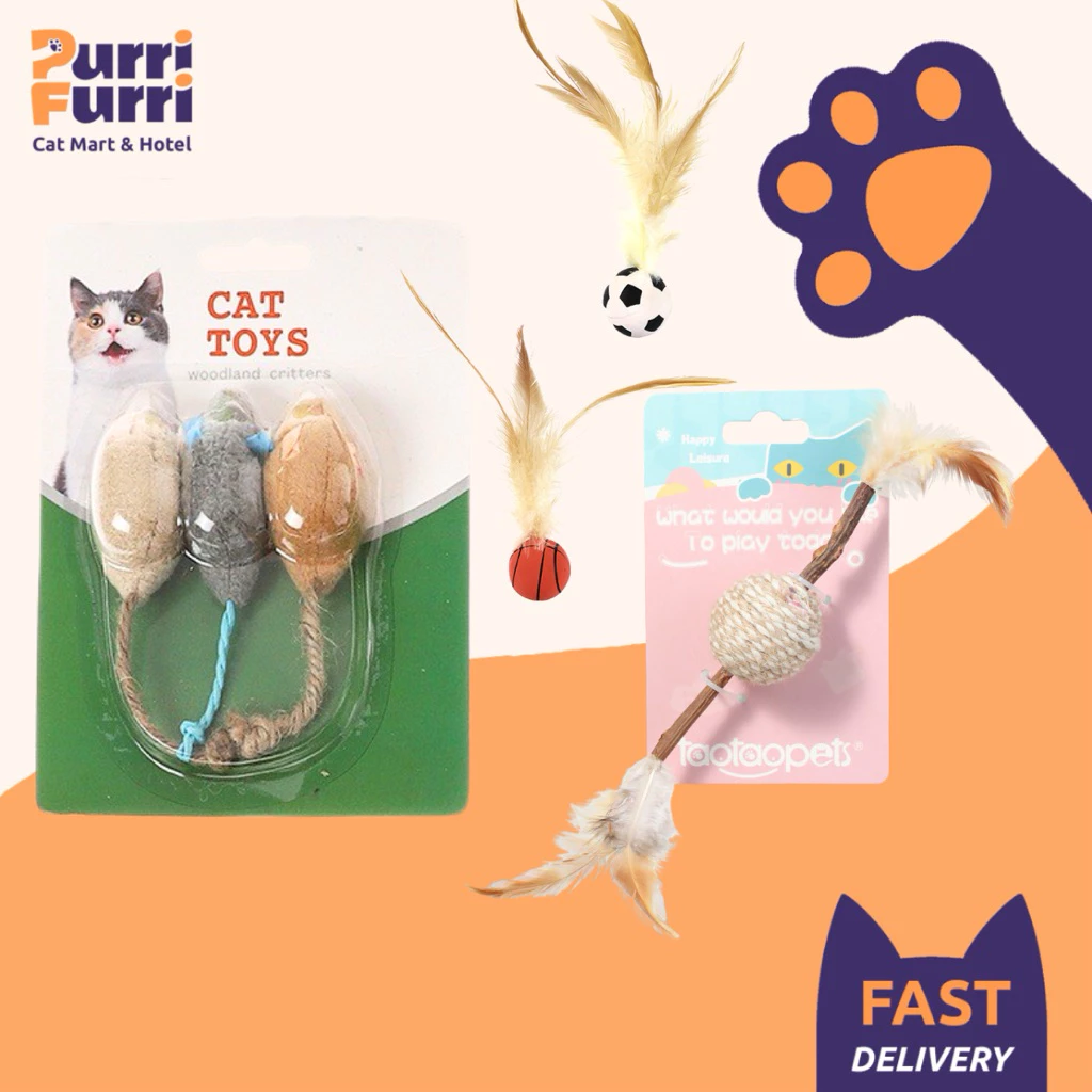 Chuột Đồ Chơi Nhồi Catnip Cho Mèo, Banh Lông Vũ Đồ Chơi Cho Mèo