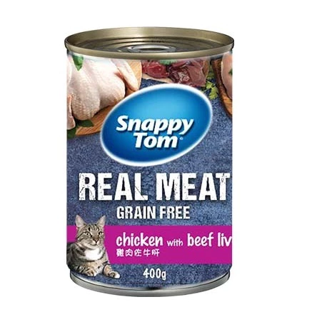 Pate Mèo SNAPPY TOM Real Fish & Real Meat [Lon 400g]