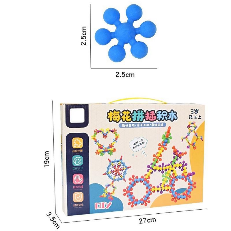 Bộ xếp hình hình hoa mai 3D 200, 400 chi tiết, mô hình lắp ráp hoa mai 3D xoay chiều tặng kèm hướng dẫn lắp ráp