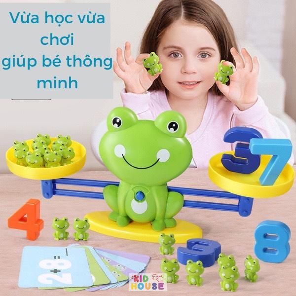 (Loại xịn) Bộ đồ chơi cân bằng toán học, ếch thăng bằng, đồ chơi giáo dục Montessori cho trẻ, cân thăng bằng trọng lượng