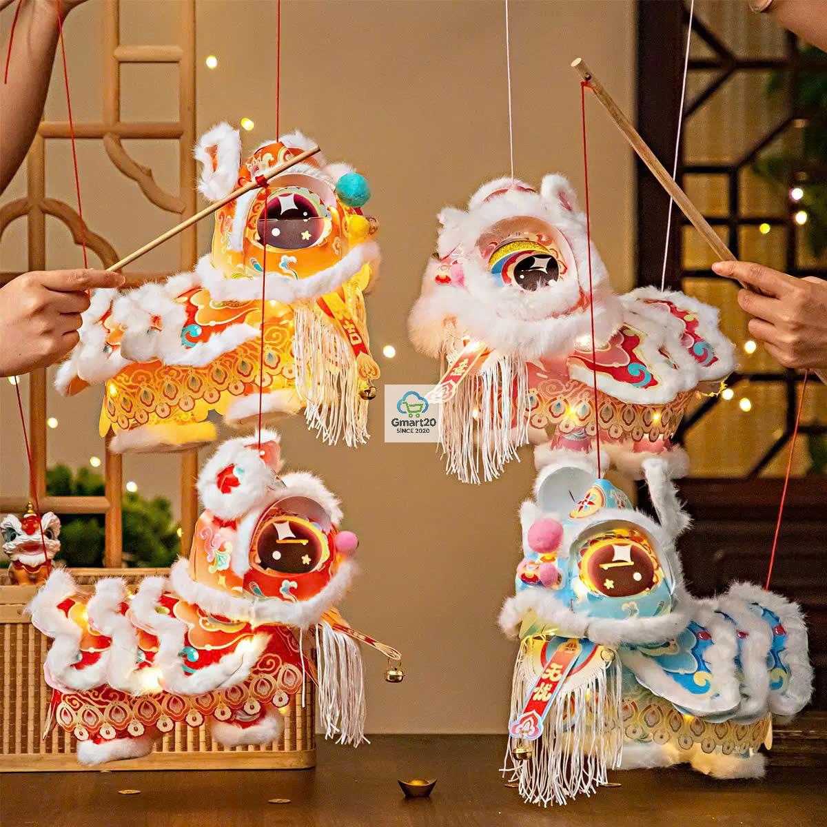 Đèn lồng múa lân phát sáng, đèn trung thu sư tử