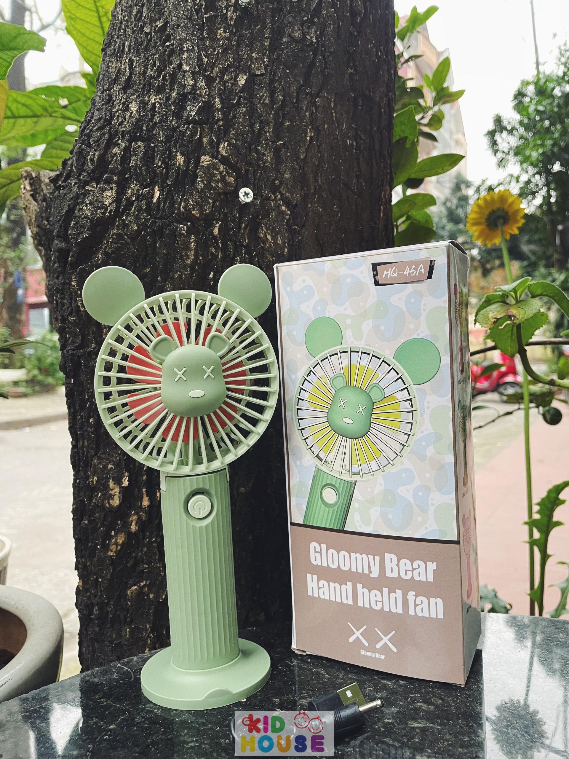 Quạt cầm tay mini capybara, kuromi, quạt sạc công nghệ cao turbo màn led, Quạt quạt tích điện để bàn nhỏ gọn