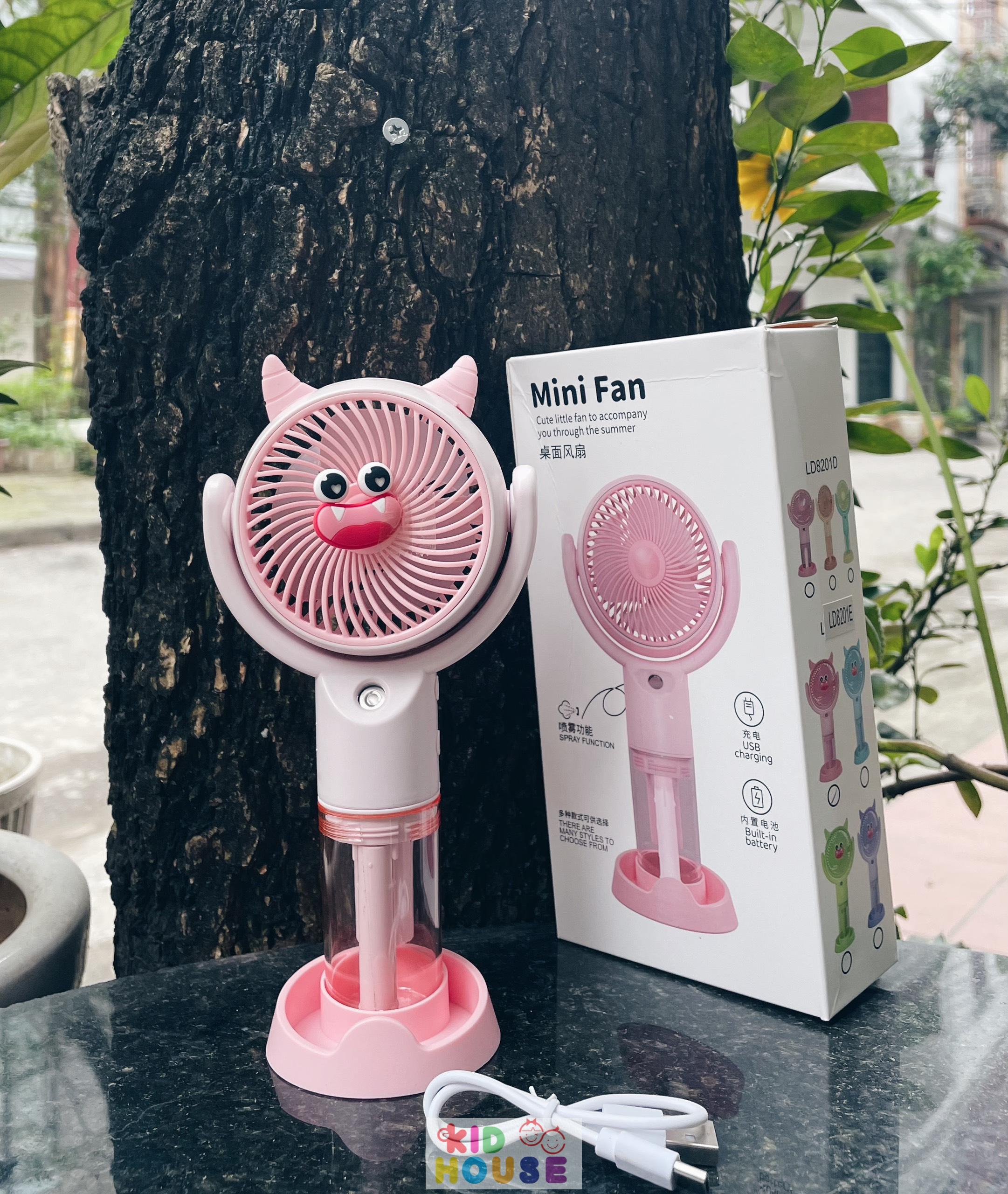Quạt cầm tay mini capybara, kuromi, quạt sạc công nghệ cao turbo màn led, Quạt quạt tích điện để bàn nhỏ gọn