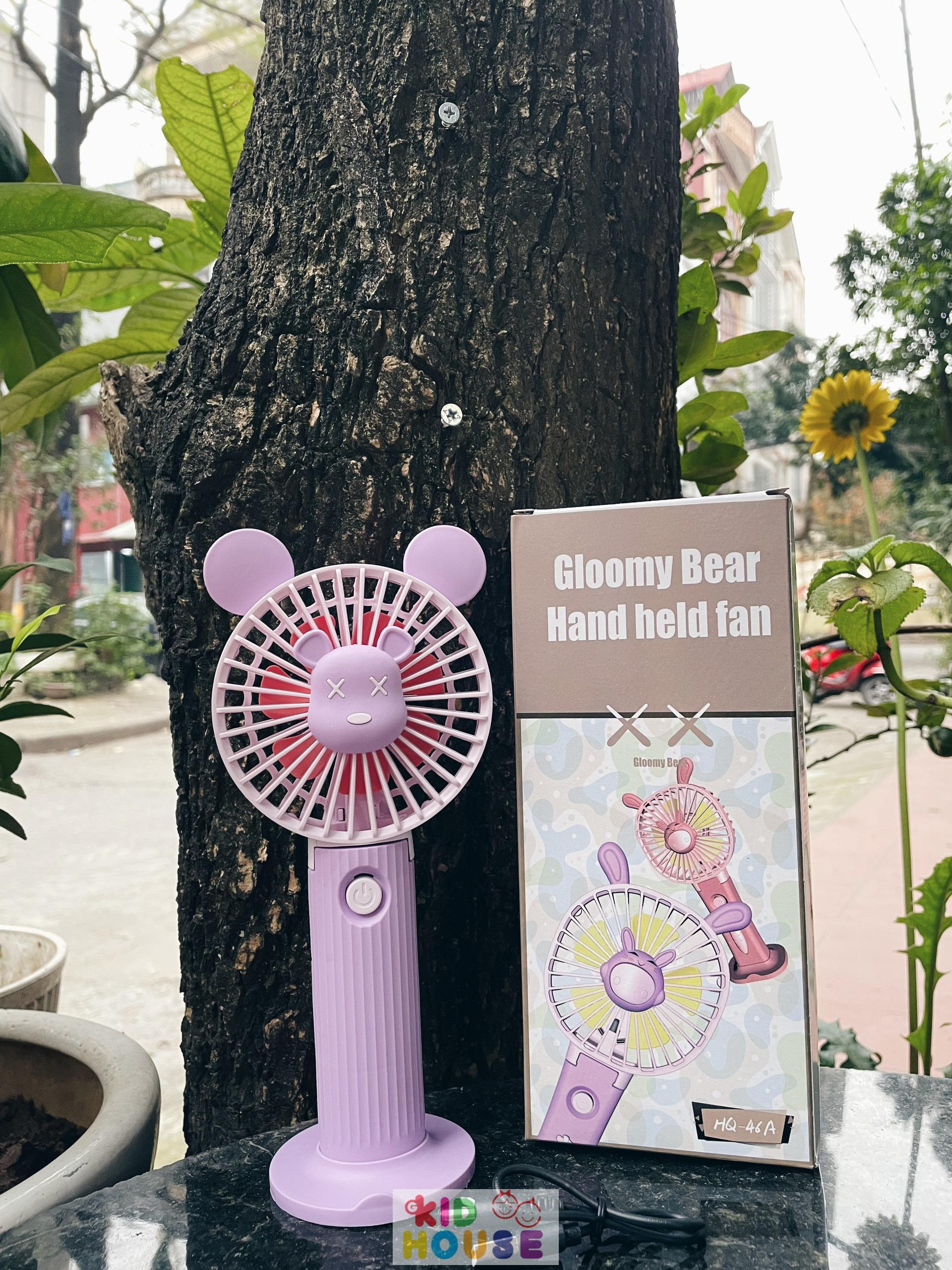 Quạt cầm tay mini capybara, kuromi, quạt sạc công nghệ cao turbo màn led, Quạt quạt tích điện để bàn nhỏ gọn