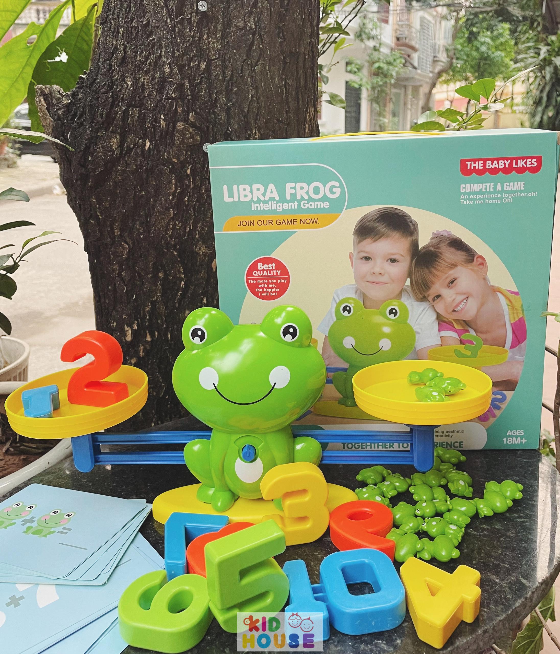 (Loại xịn) Bộ đồ chơi cân bằng toán học, ếch thăng bằng, đồ chơi giáo dục Montessori cho trẻ, cân thăng bằng trọng lượng