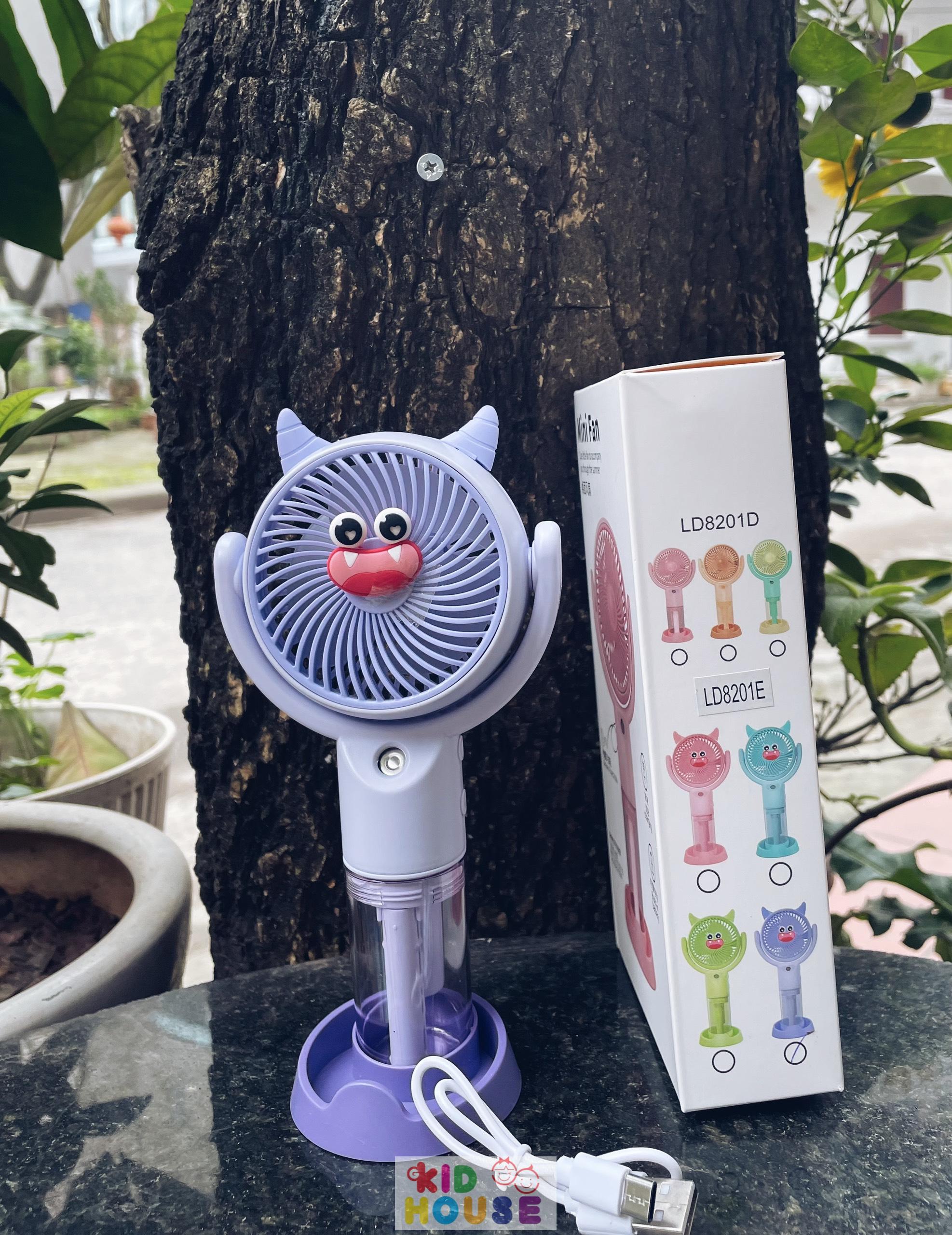 Quạt cầm tay mini capybara, kuromi, quạt sạc công nghệ cao turbo màn led, Quạt quạt tích điện để bàn nhỏ gọn