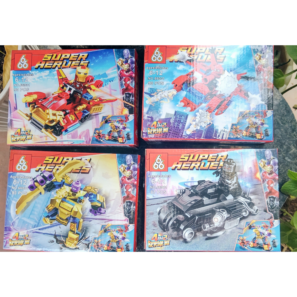 Bộ xếp hình ninja rồng huyền thoại, siêu anh hùng, đồ chơi lắp ghép siêu nhân, xếp hình ninja nhiều kích cỡ cho bé