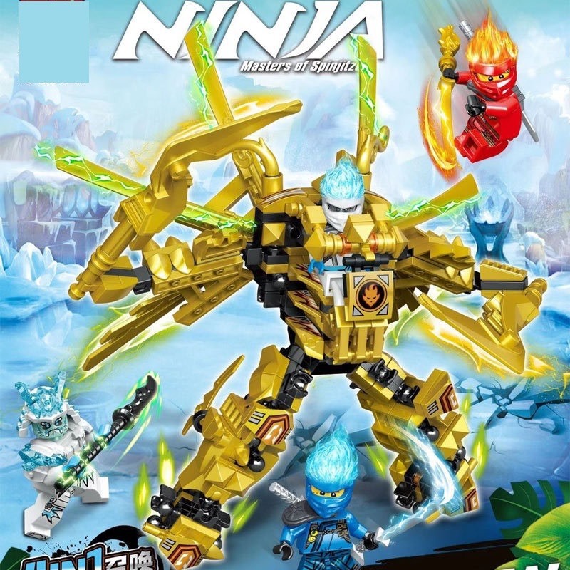 Bộ xếp hình ninja rồng huyền thoại, siêu anh hùng, đồ chơi lắp ghép siêu nhân, xếp hình ninja nhiều kích cỡ cho bé