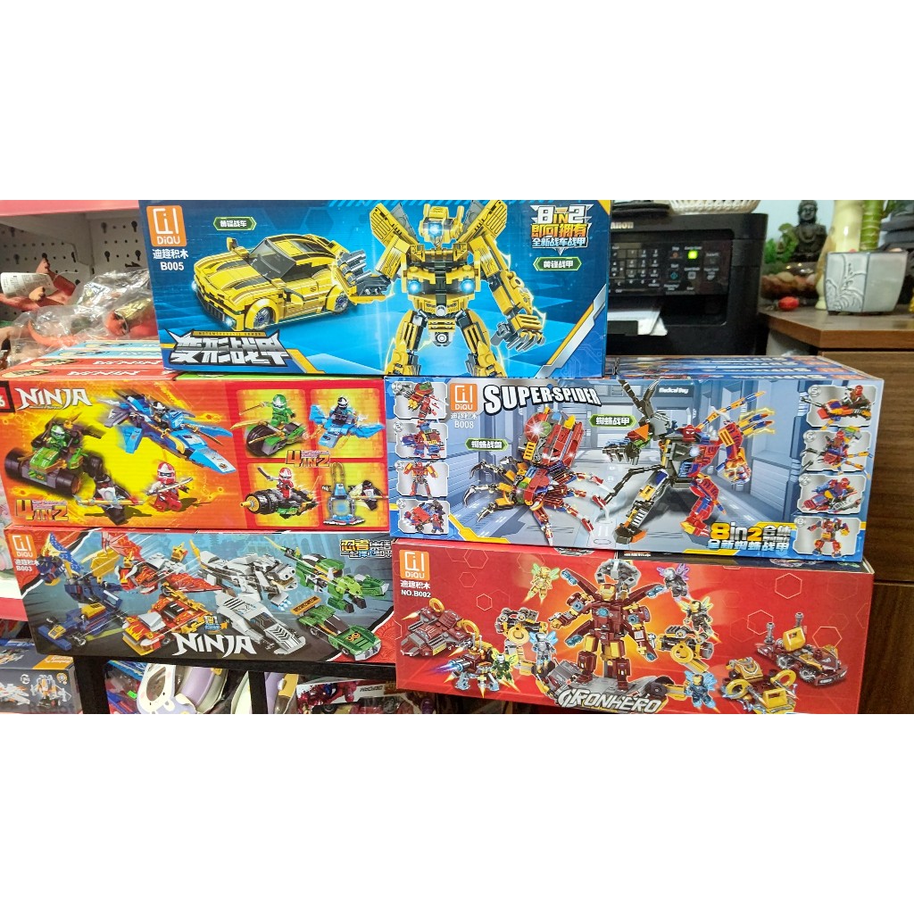 Bộ xếp hình ninja rồng huyền thoại, siêu anh hùng, đồ chơi lắp ghép siêu nhân, xếp hình ninja nhiều kích cỡ cho bé