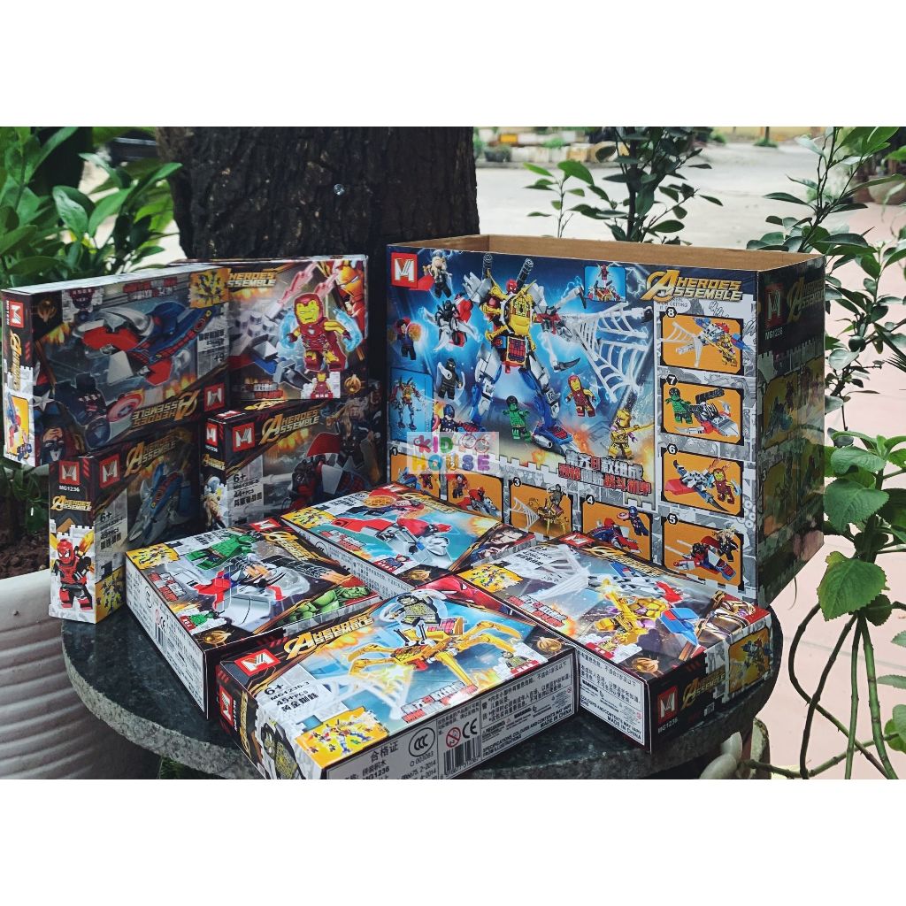 Bộ xếp hình ninja rồng huyền thoại, siêu anh hùng, đồ chơi lắp ghép siêu nhân, xếp hình ninja nhiều kích cỡ cho bé