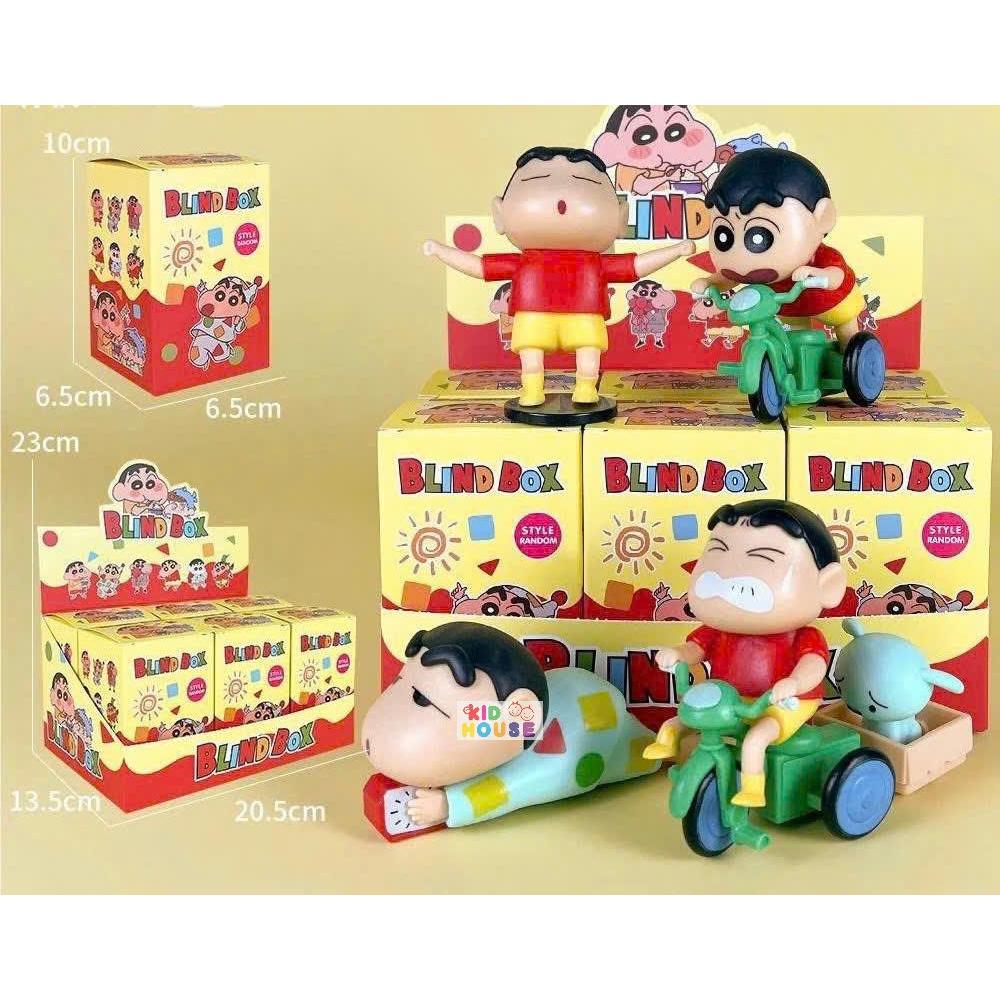 (Không cót) Blindbox shin cậu bé bút chì, đồ chơi mô hình nhân vật cậu bé bút chì trưng bày