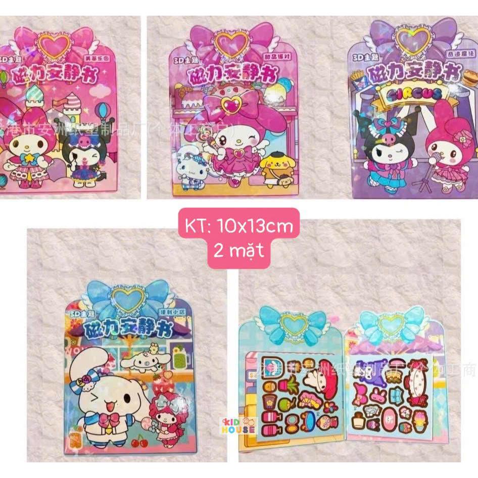 Bộ đồ chơi thay váy công chúa nam châm, tranh nam châm thay trang phục công chúa, sticker nam châm thay váy công chúa