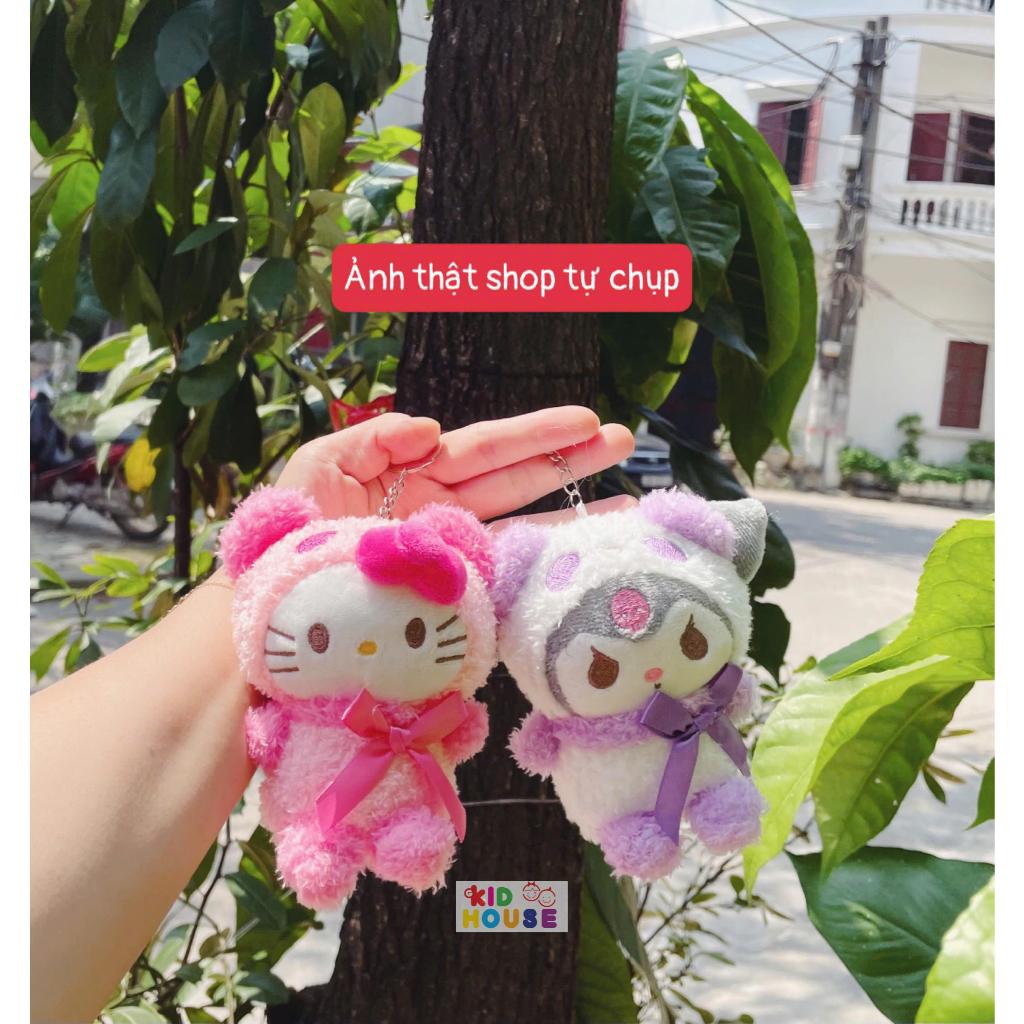 Móc khóa gấu bông kuromi, capybara, babythree xinh xắn treo balo túi xách, móc khóa nhân vật dễ thương