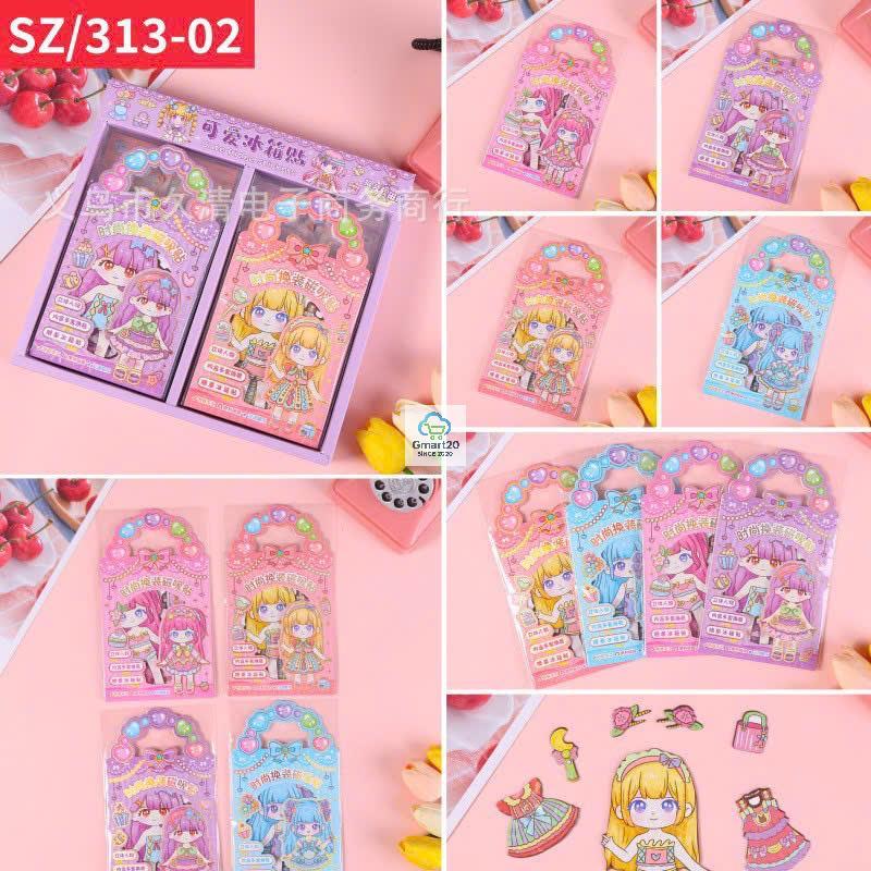 Bộ đồ chơi thay váy công chúa nam châm, tranh nam châm thay trang phục công chúa, sticker nam châm thay váy công chúa