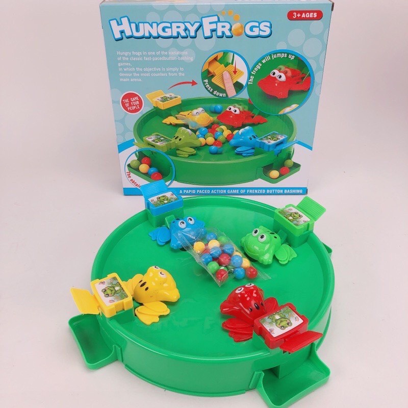 Bộ đồ chơi ếch ăn bi vui nhộn, ếch ăn kẹo cỡ to, trò chơi giải trí hungry frogs