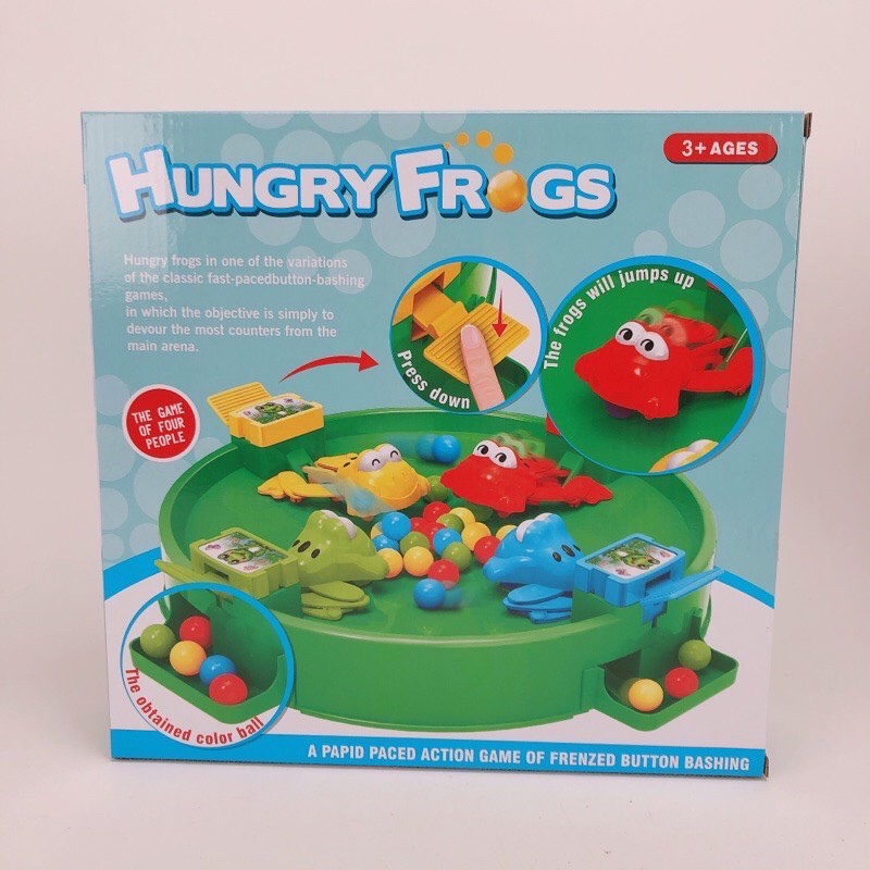 Bộ đồ chơi ếch ăn bi vui nhộn, ếch ăn kẹo cỡ to, trò chơi giải trí hungry frogs