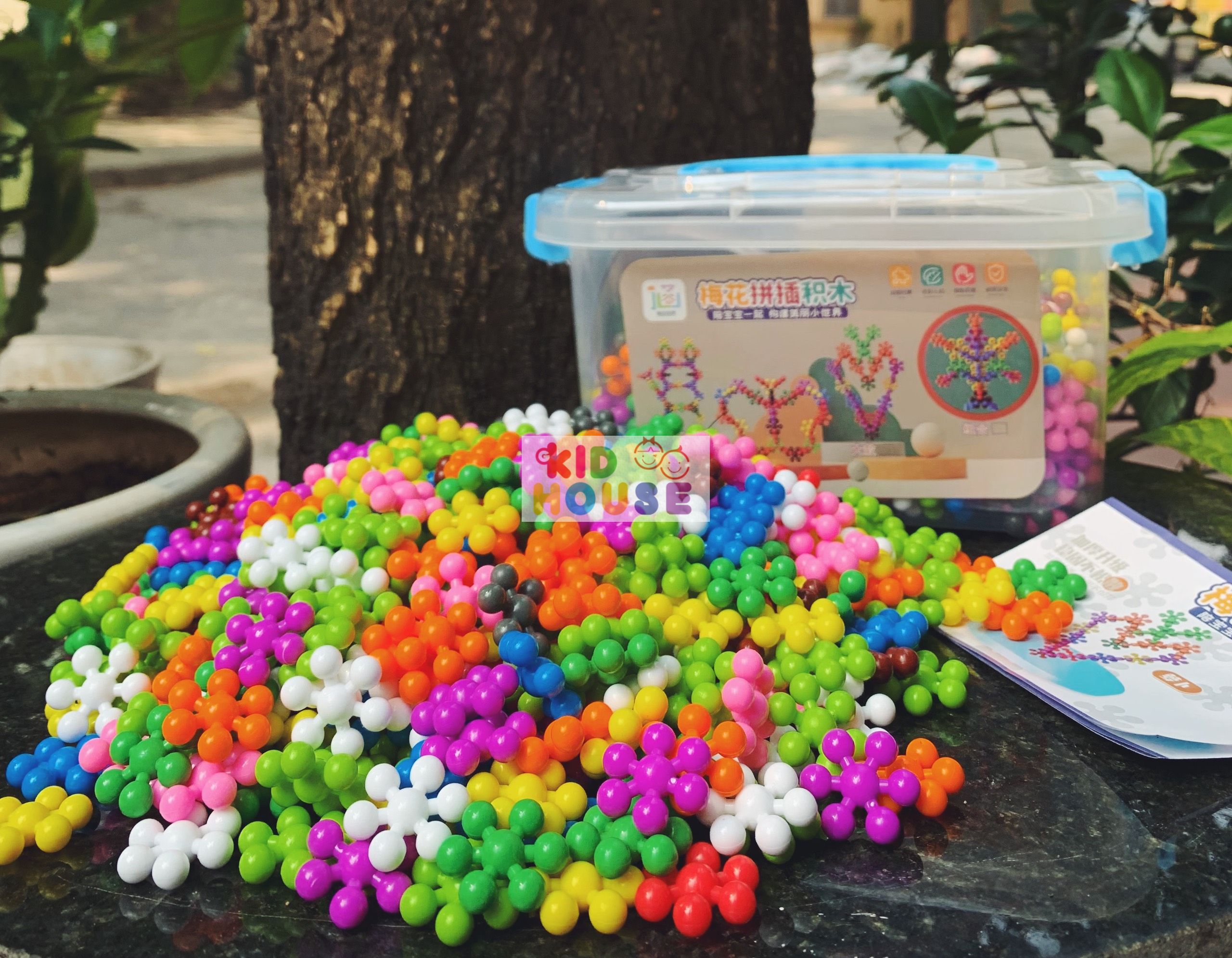 Bộ xếp hình hình hoa mai 3D 200, 400 chi tiết, mô hình lắp ráp hoa mai 3D xoay chiều tặng kèm hướng dẫn lắp ráp