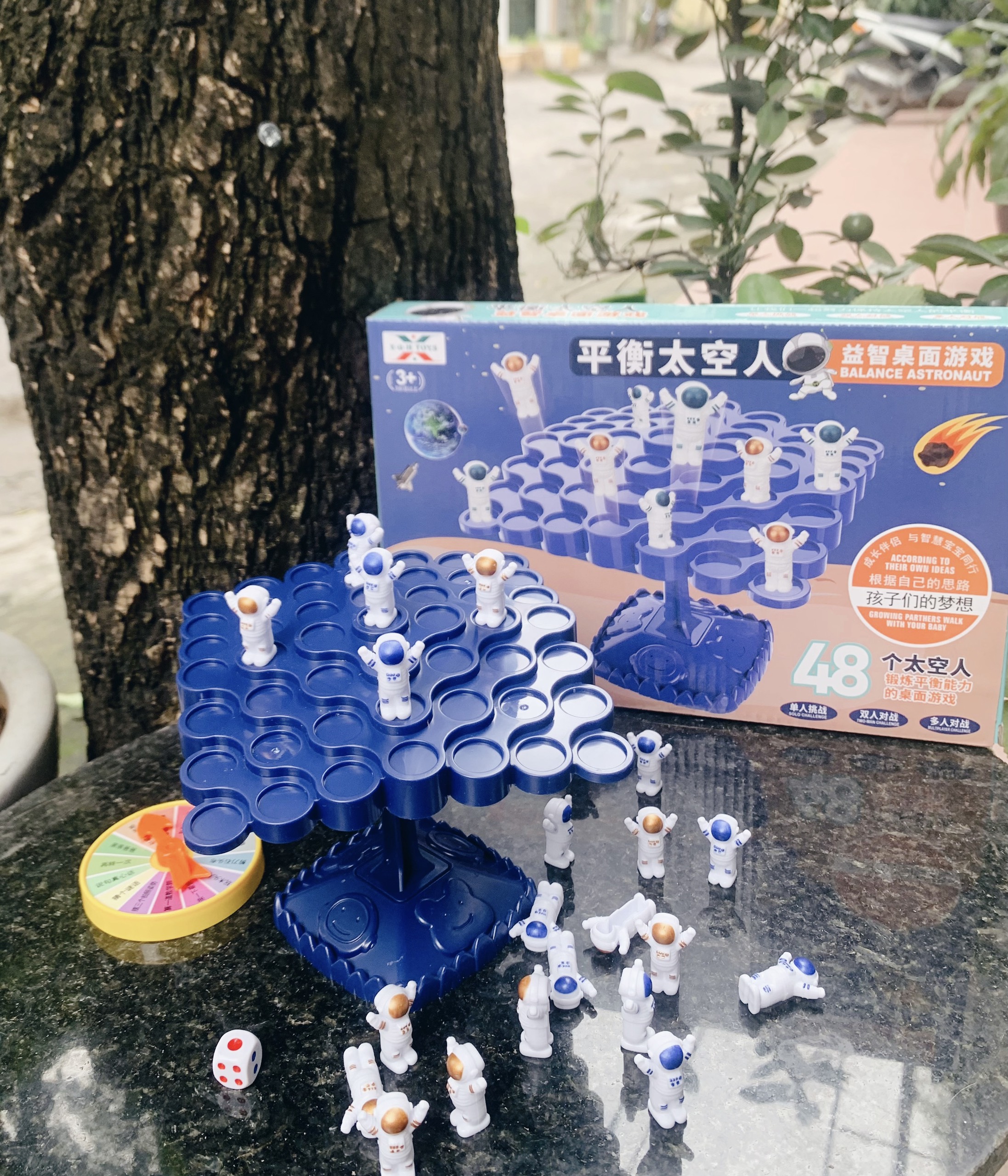 Bộ đồ chơi board game kuromi cân bằng, phi hành gia cân bằng 48 -50 con, trò chơi 50 ếch cân bằng vui nhộn cho bé