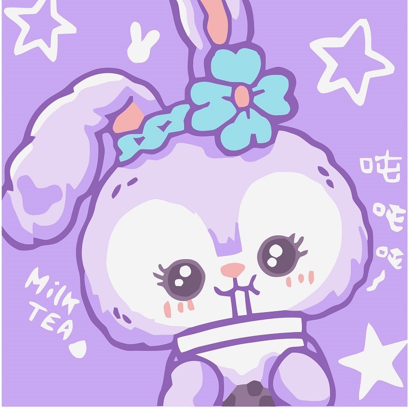 Tranh tô màu số hóa đã căng khung kèm màu, cọ size 20x20, tranh số hóa hoạt hình, bé ba, phong cảnh, loopy, cappy bara