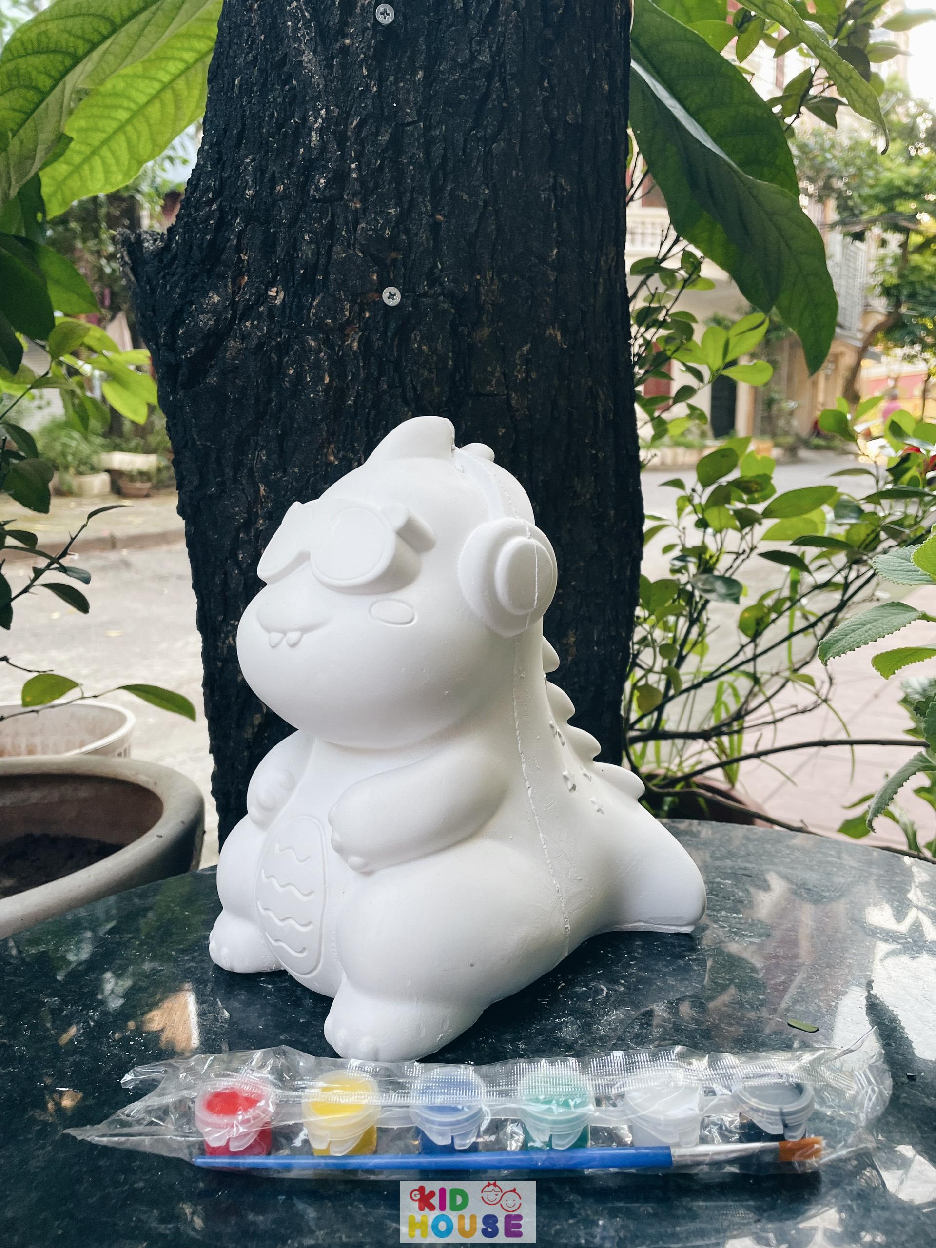 (Size to 16-23cm) Tượng thạch cao bé ba, labubu, kuromi, capybara, công chúa, siêu nhân, Set tô tượng kèm màu và bút vẽ