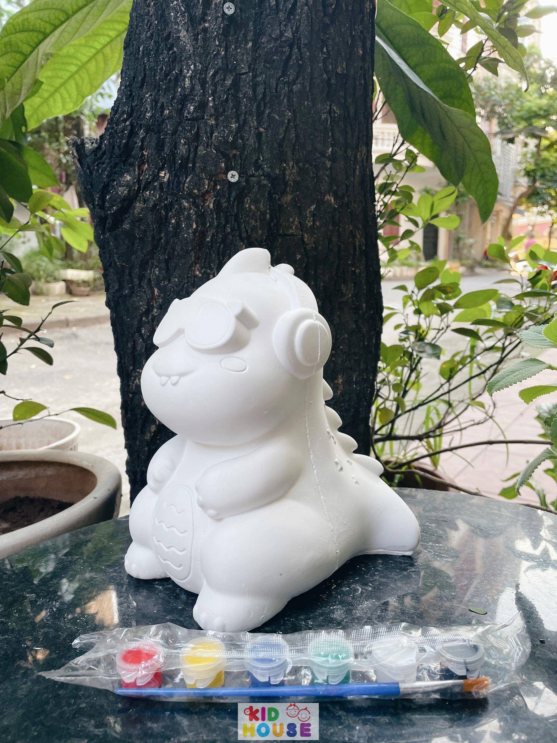 (Size to 16-23cm) Tượng thạch cao bé ba, labubu, kuromi, capybara, công chúa, siêu nhân, Set tô tượng kèm màu và bút vẽ