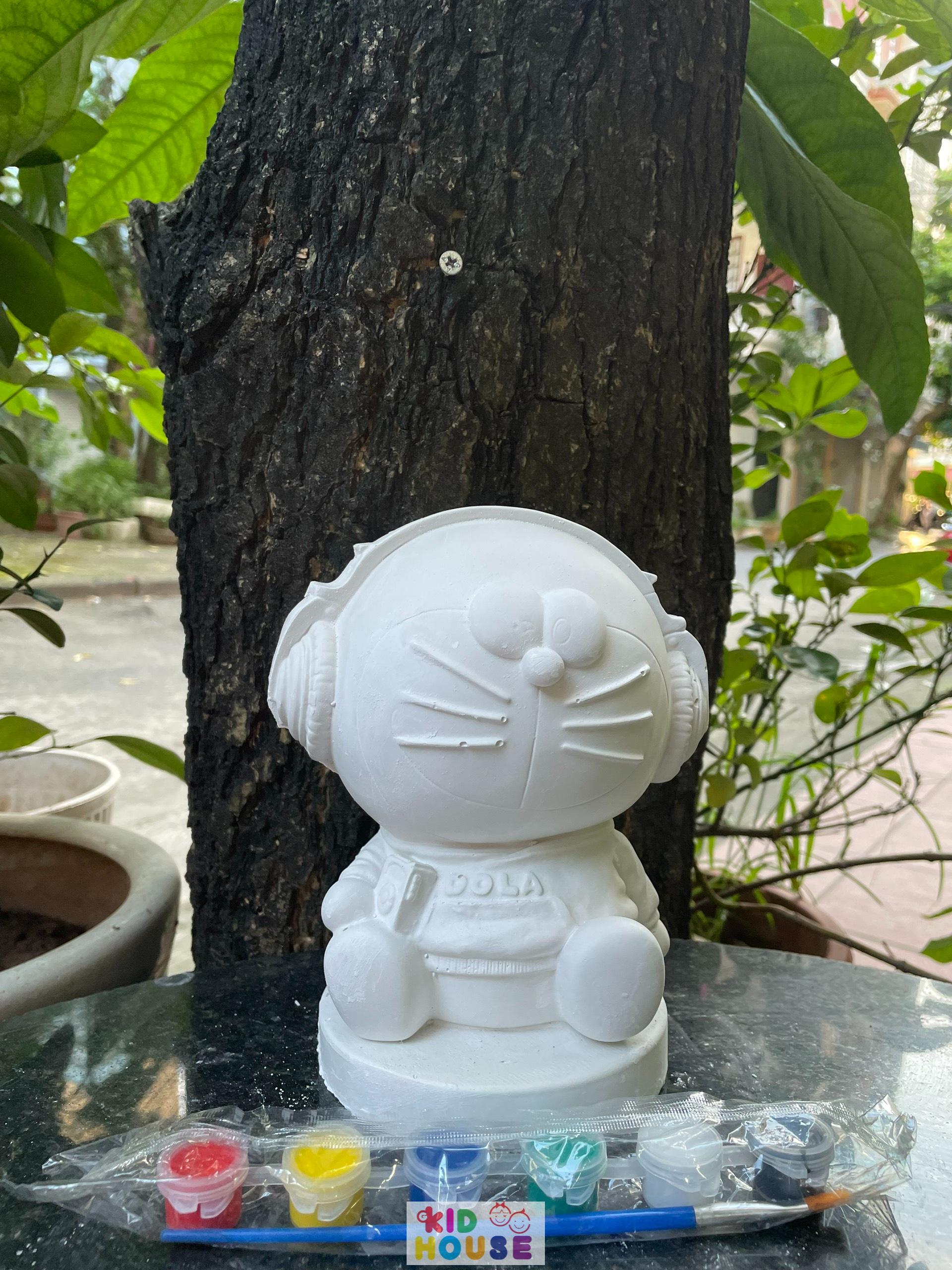 (Size to 16-23cm) Tượng thạch cao bé ba, labubu, kuromi, capybara, công chúa, siêu nhân, Set tô tượng kèm màu và bút vẽ