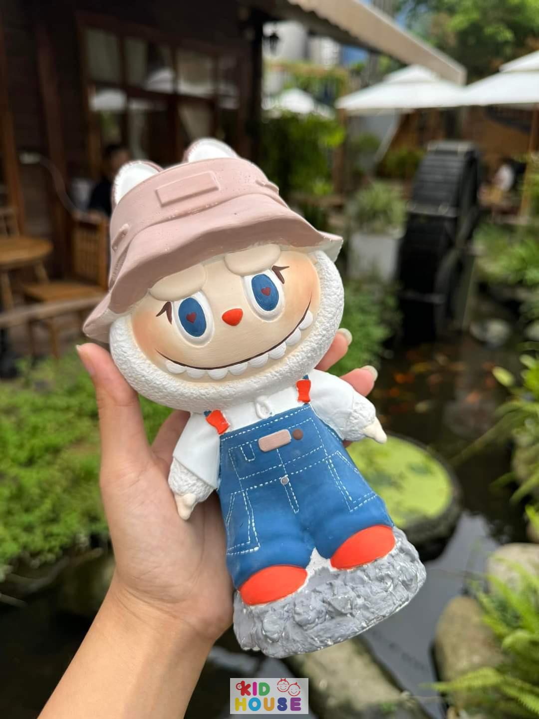 (Size to 16-23cm) Tượng thạch cao bé ba, labubu, kuromi, capybara, công chúa, siêu nhân, Set tô tượng kèm màu và bút vẽ