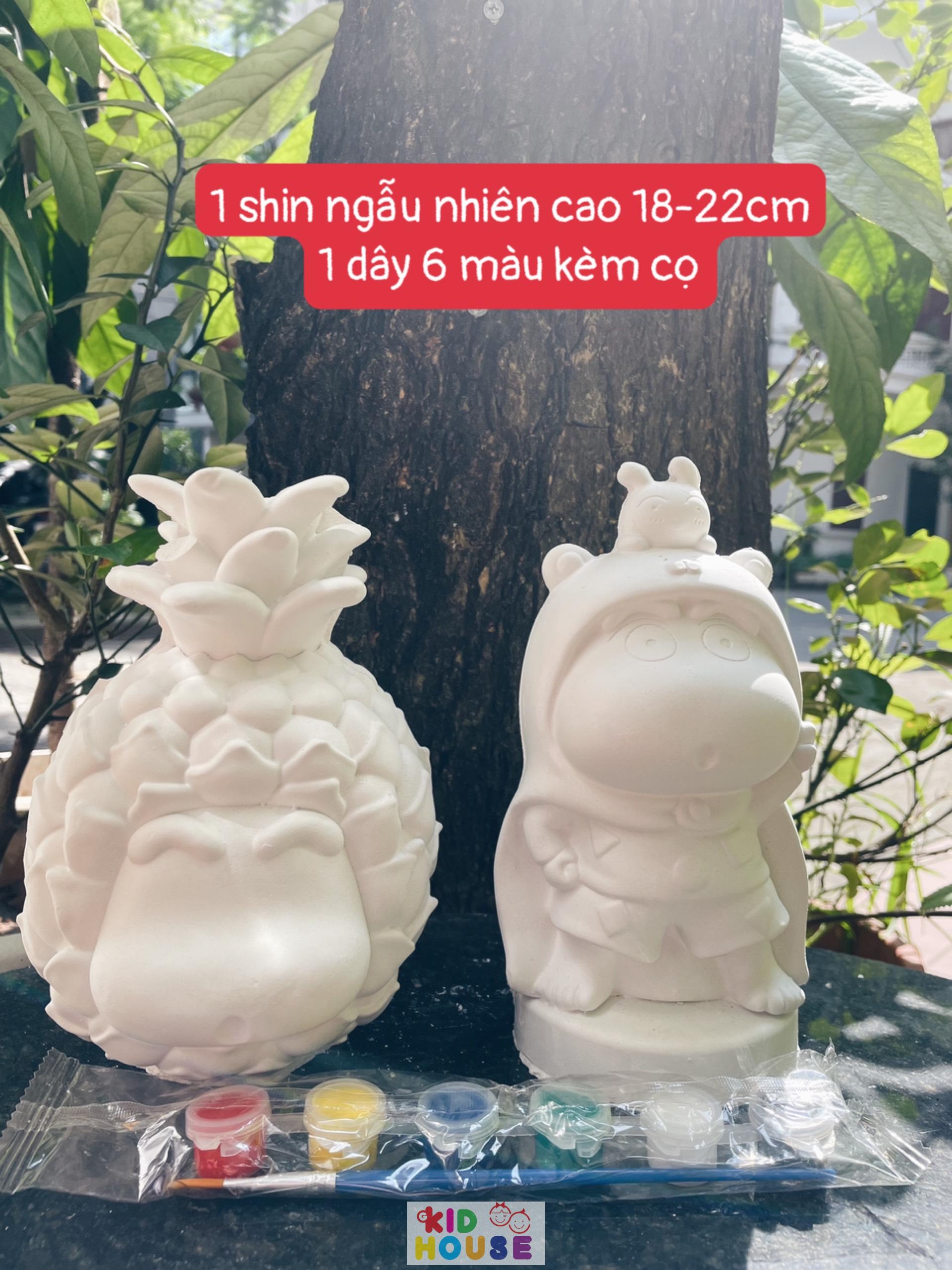 (Size to 16-23cm) Tượng thạch cao bé ba, labubu, kuromi, capybara, công chúa, siêu nhân, Set tô tượng kèm màu và bút vẽ