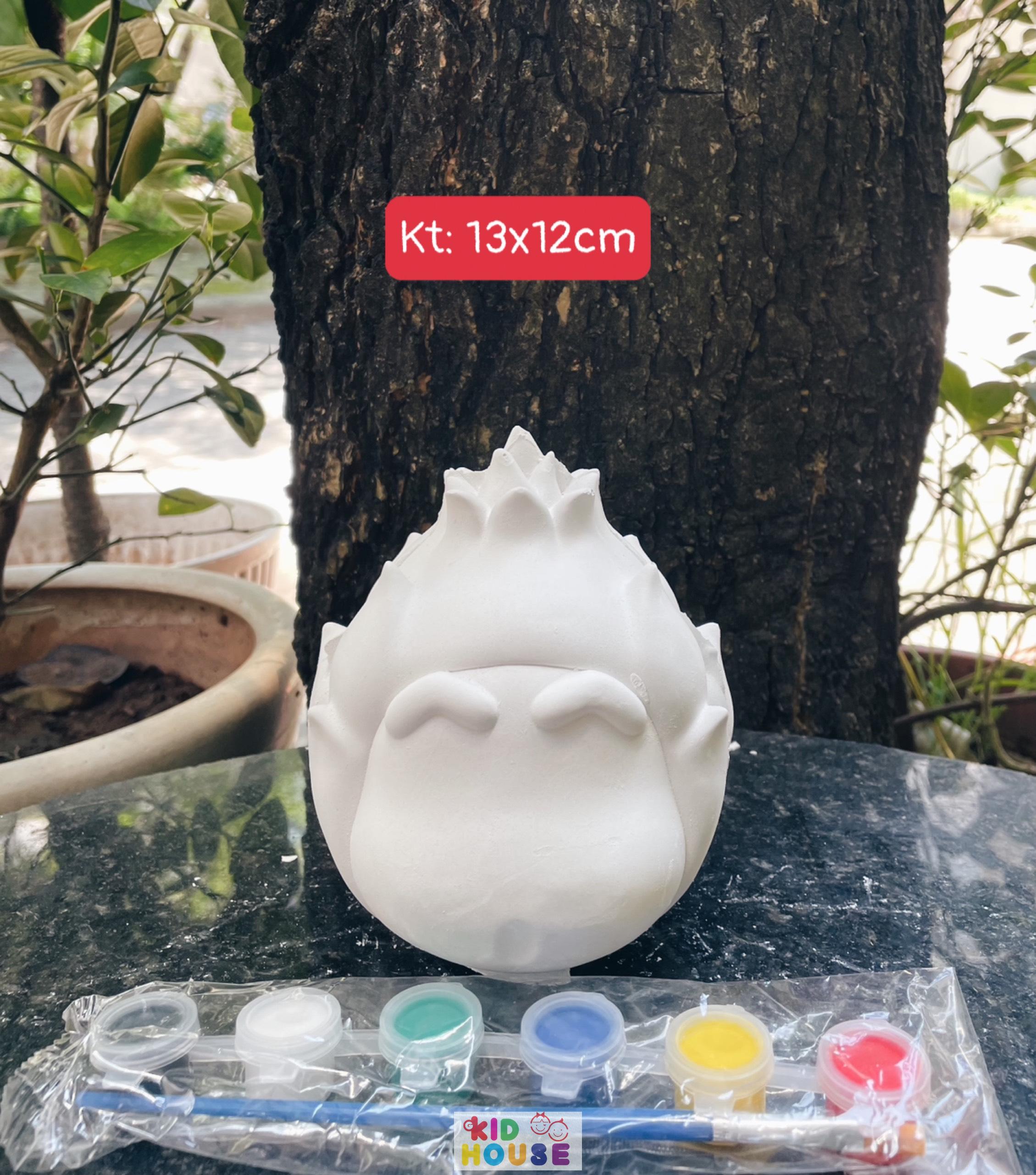 (Size to 16-23cm) Tượng thạch cao bé ba, labubu, kuromi, capybara, công chúa, siêu nhân, Set tô tượng kèm màu và bút vẽ