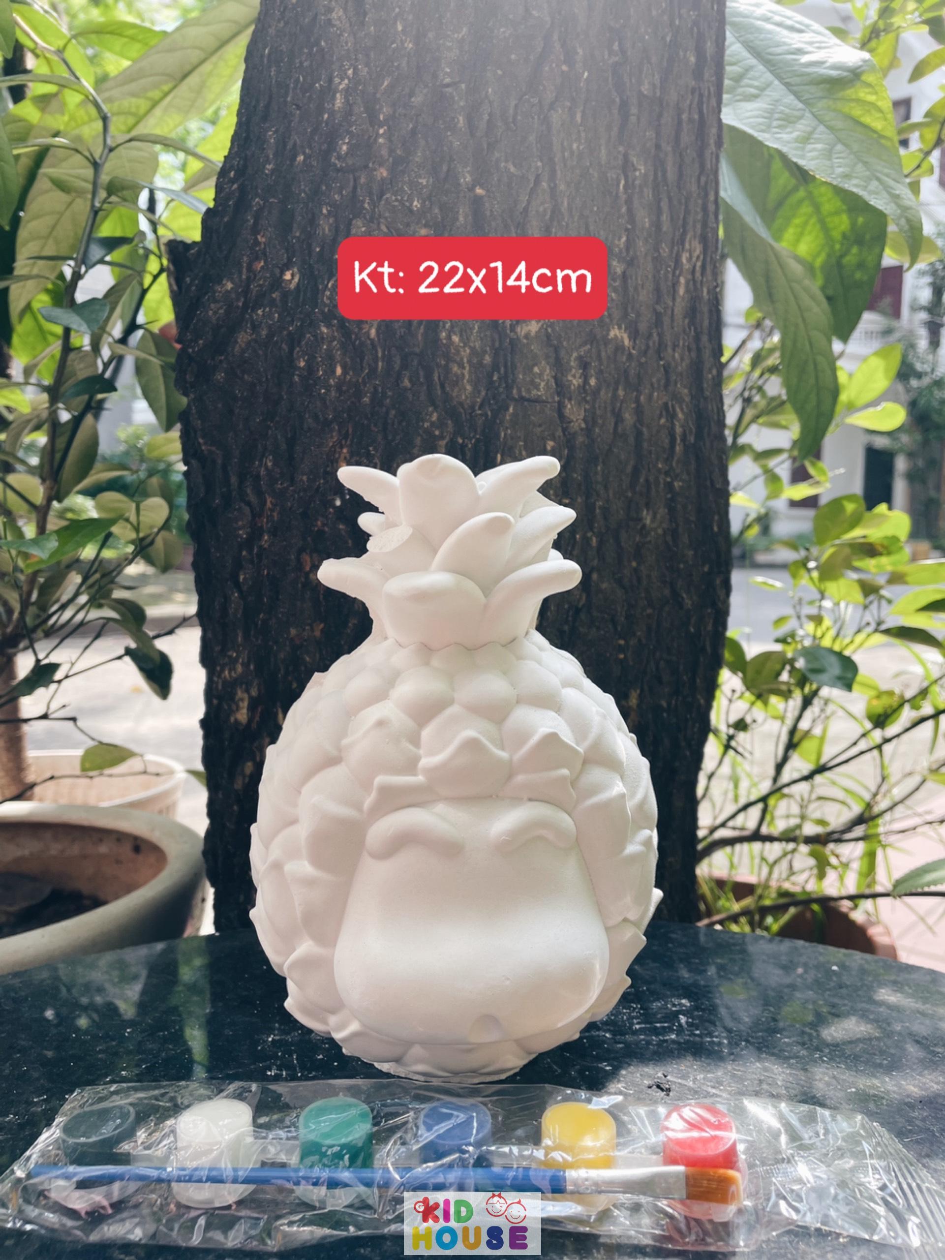 (Size to 16-23cm) Tượng thạch cao bé ba, labubu, kuromi, capybara, công chúa, siêu nhân, Set tô tượng kèm màu và bút vẽ