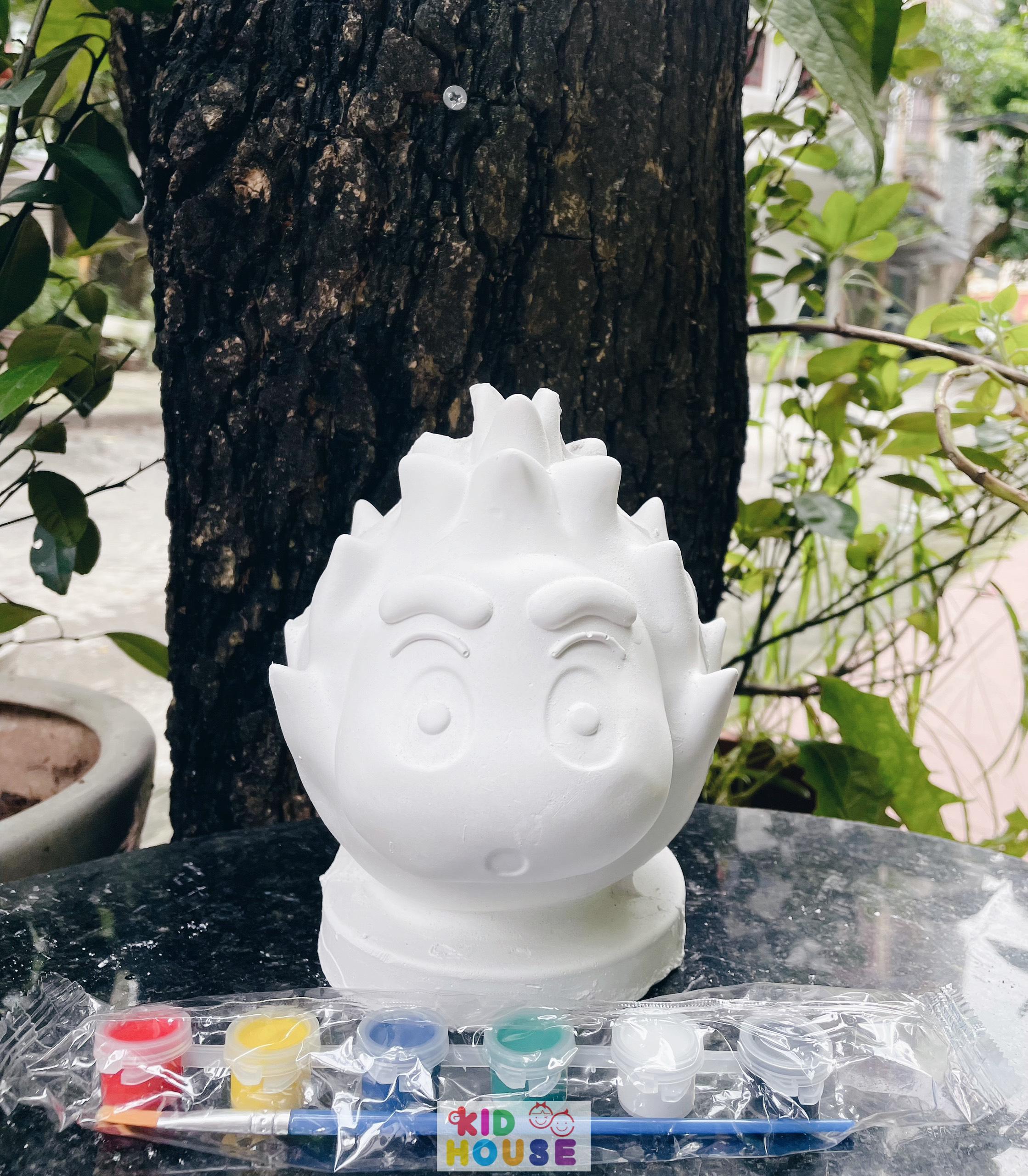 (Size to 16-23cm) Tượng thạch cao bé ba, labubu, kuromi, capybara, công chúa, siêu nhân, Set tô tượng kèm màu và bút vẽ