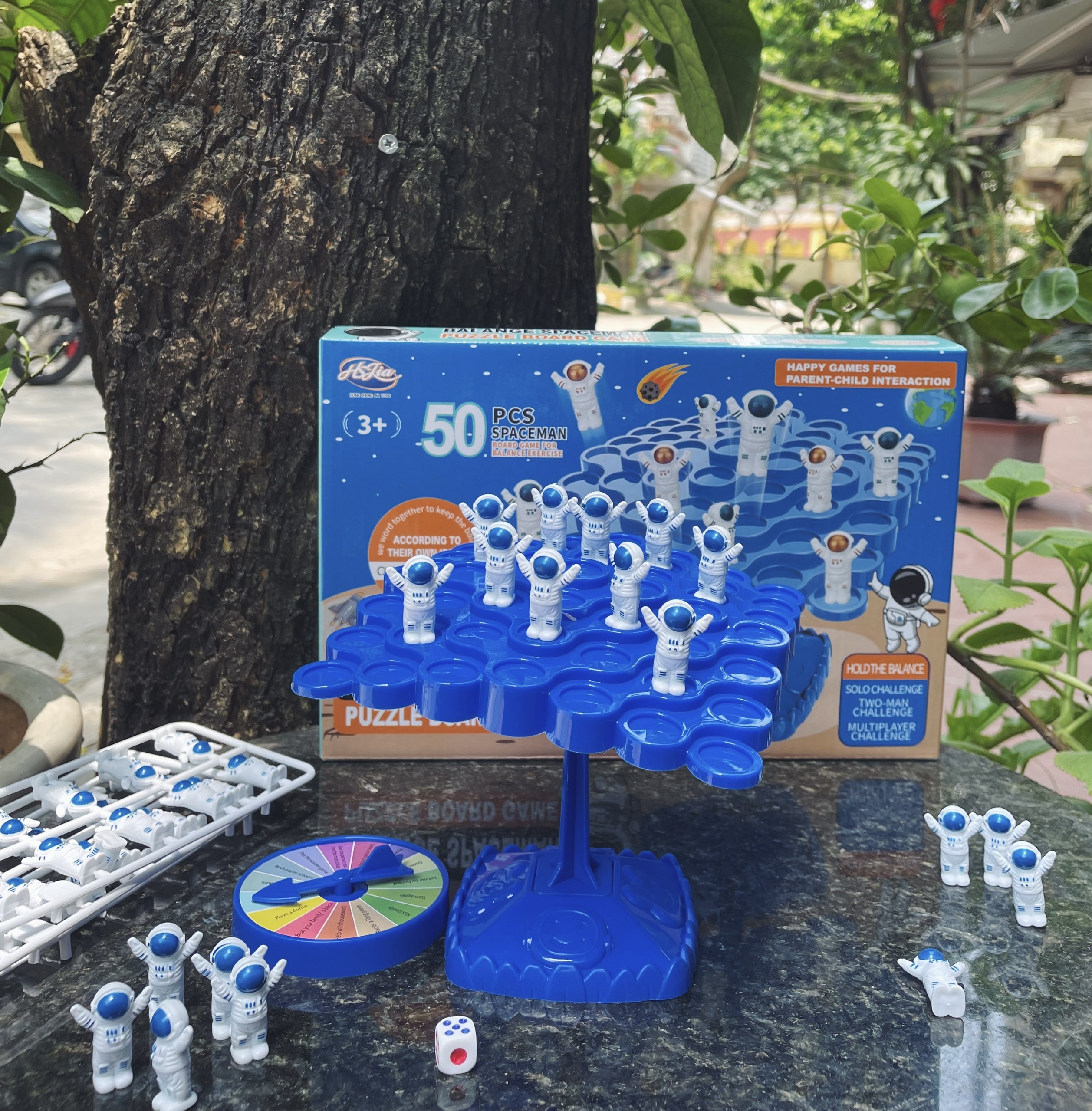 Bộ đồ chơi board game kuromi cân bằng, phi hành gia cân bằng 48 -50 con, trò chơi 50 ếch cân bằng vui nhộn cho bé