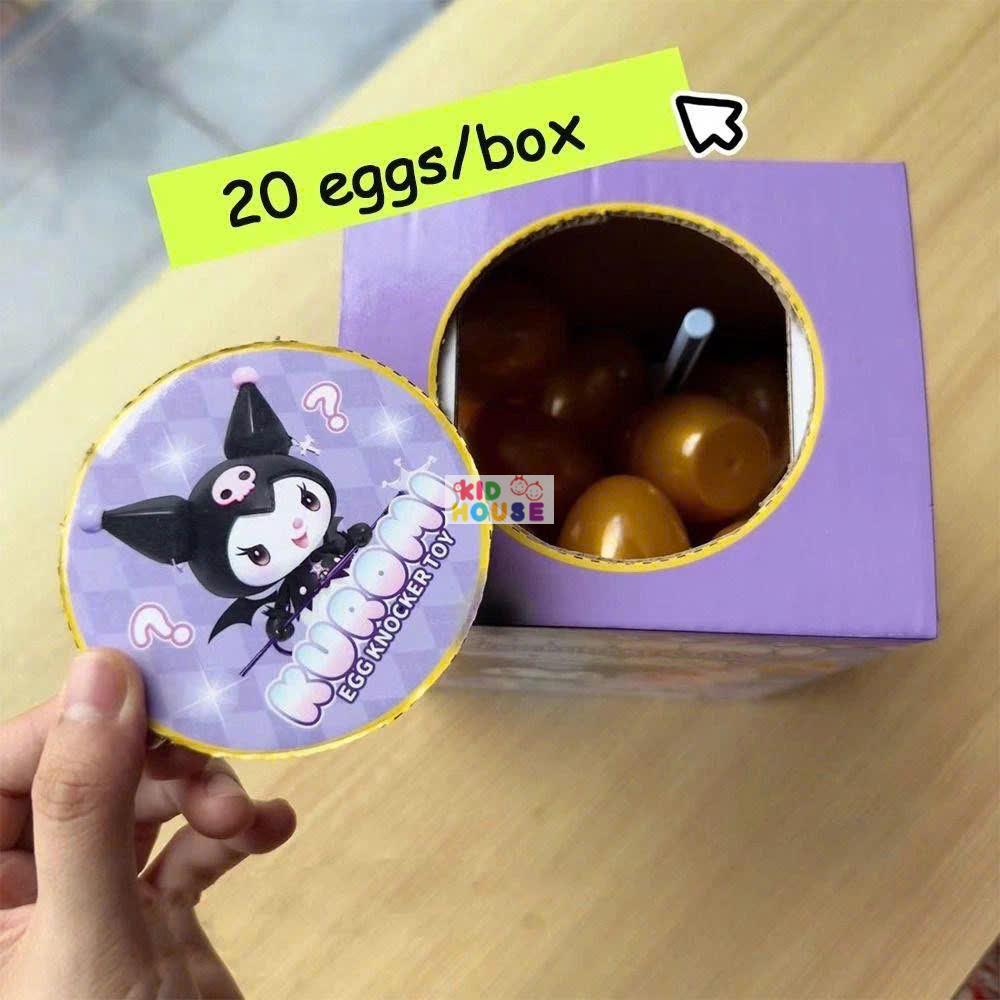 Đồ chơi đập trứng nhận quà, Hộp Mù trứng vàng Kuromi, Capybara, Labubu kèm búa cho bé