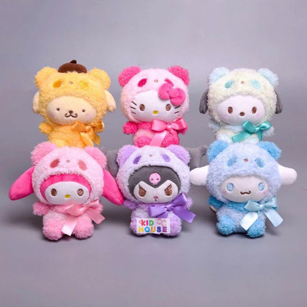 Móc khóa gấu bông kuromi, capybara, babythree xinh xắn treo balo túi xách, móc khóa nhân vật dễ thương