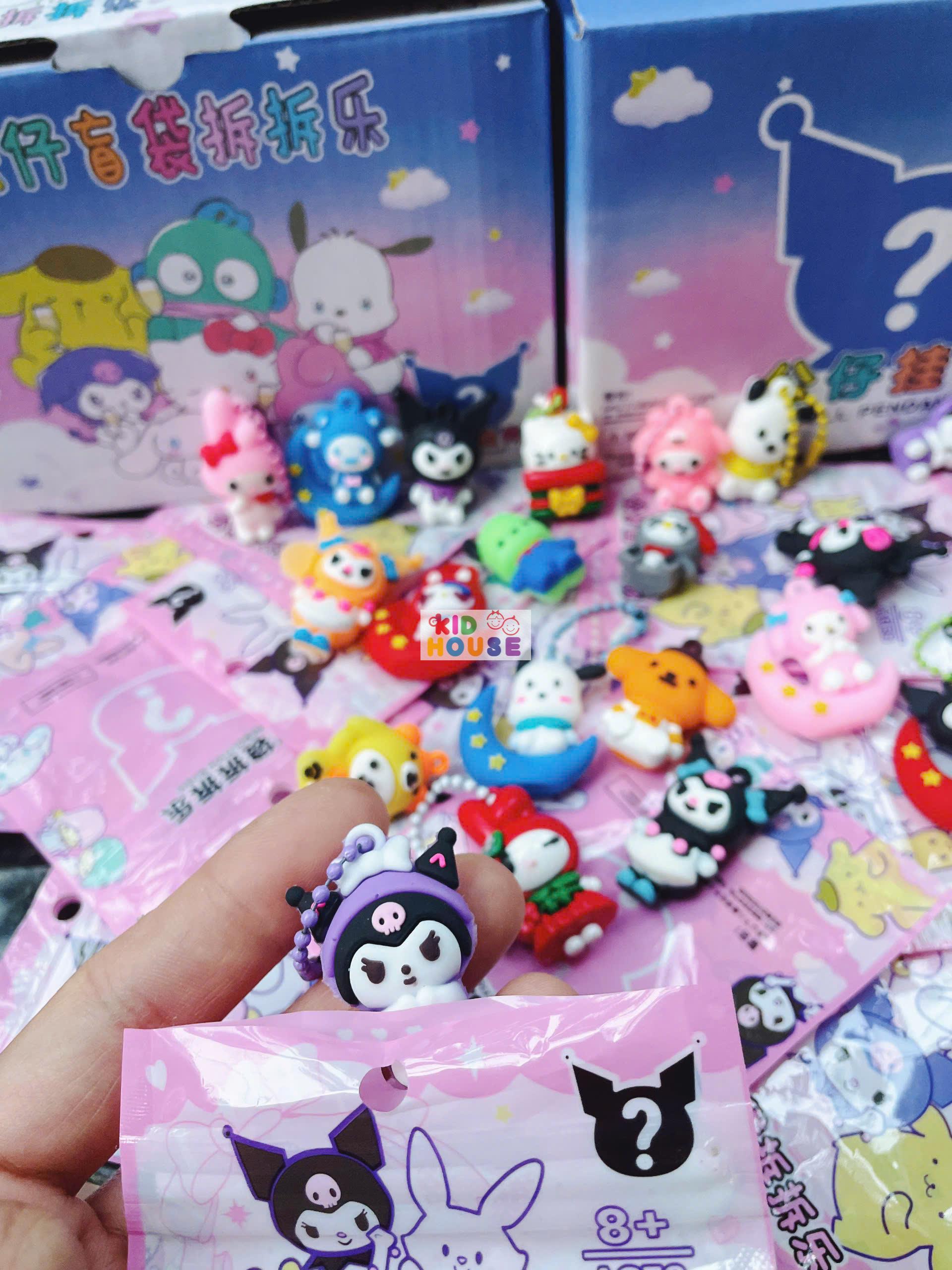(Size 3,5-4cm) Hộp 32 túi mù kuromi, capybara, labubu dễ thương cho bé, túi mù theo chủ đề có thể tái sử dụng nhiều lần