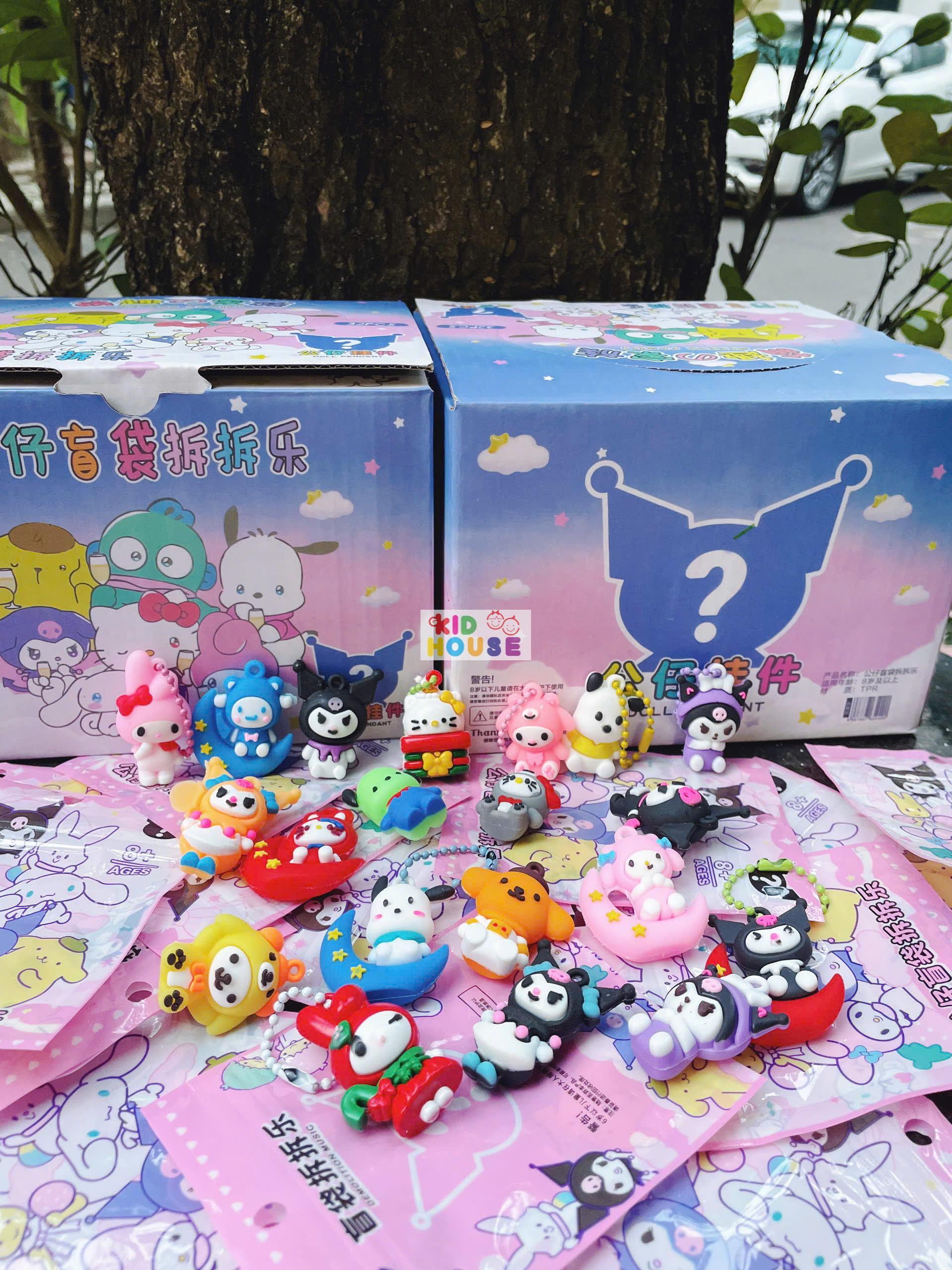 (Size 3,5-4cm) Hộp 32 túi mù kuromi, capybara, labubu dễ thương cho bé, túi mù theo chủ đề có thể tái sử dụng nhiều lần