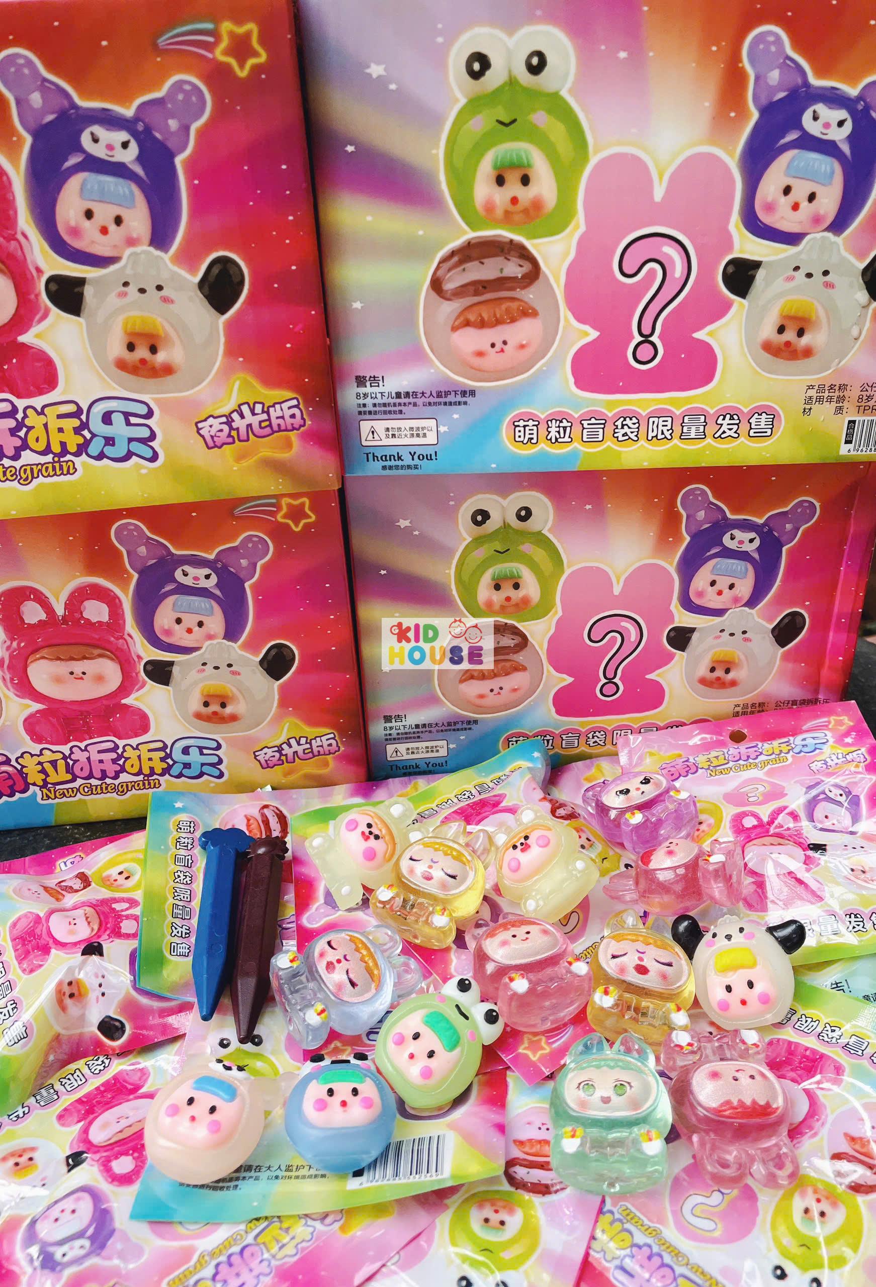 (Size 3,5-4cm) Hộp 32 túi mù kuromi, capybara, labubu dễ thương cho bé, túi mù theo chủ đề có thể tái sử dụng nhiều lần