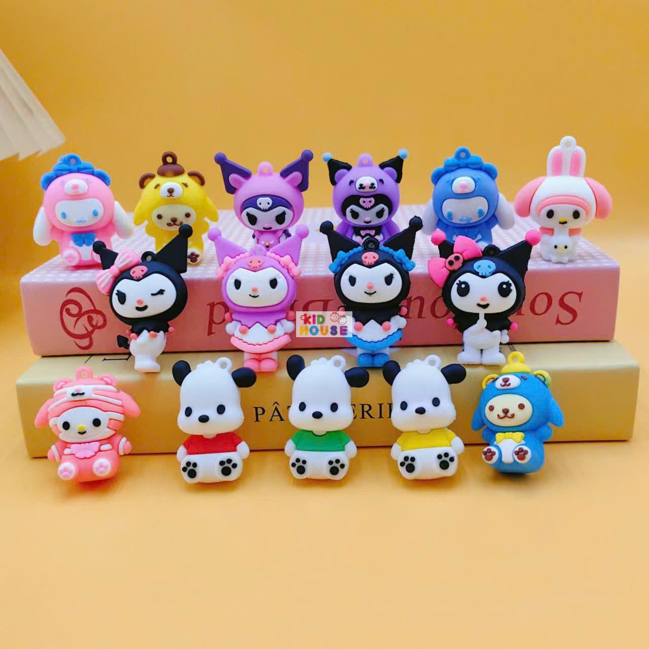 (Size 3,5-4cm) Hộp 32 túi mù kuromi, capybara, labubu dễ thương cho bé, túi mù theo chủ đề có thể tái sử dụng nhiều lần