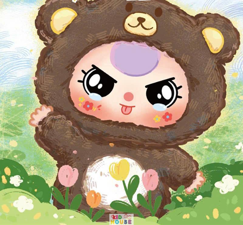 Tranh tô màu số hóa đã căng khung kèm màu, cọ size 20x20, tranh số hóa hoạt hình, bé ba, phong cảnh, loopy, cappy bara