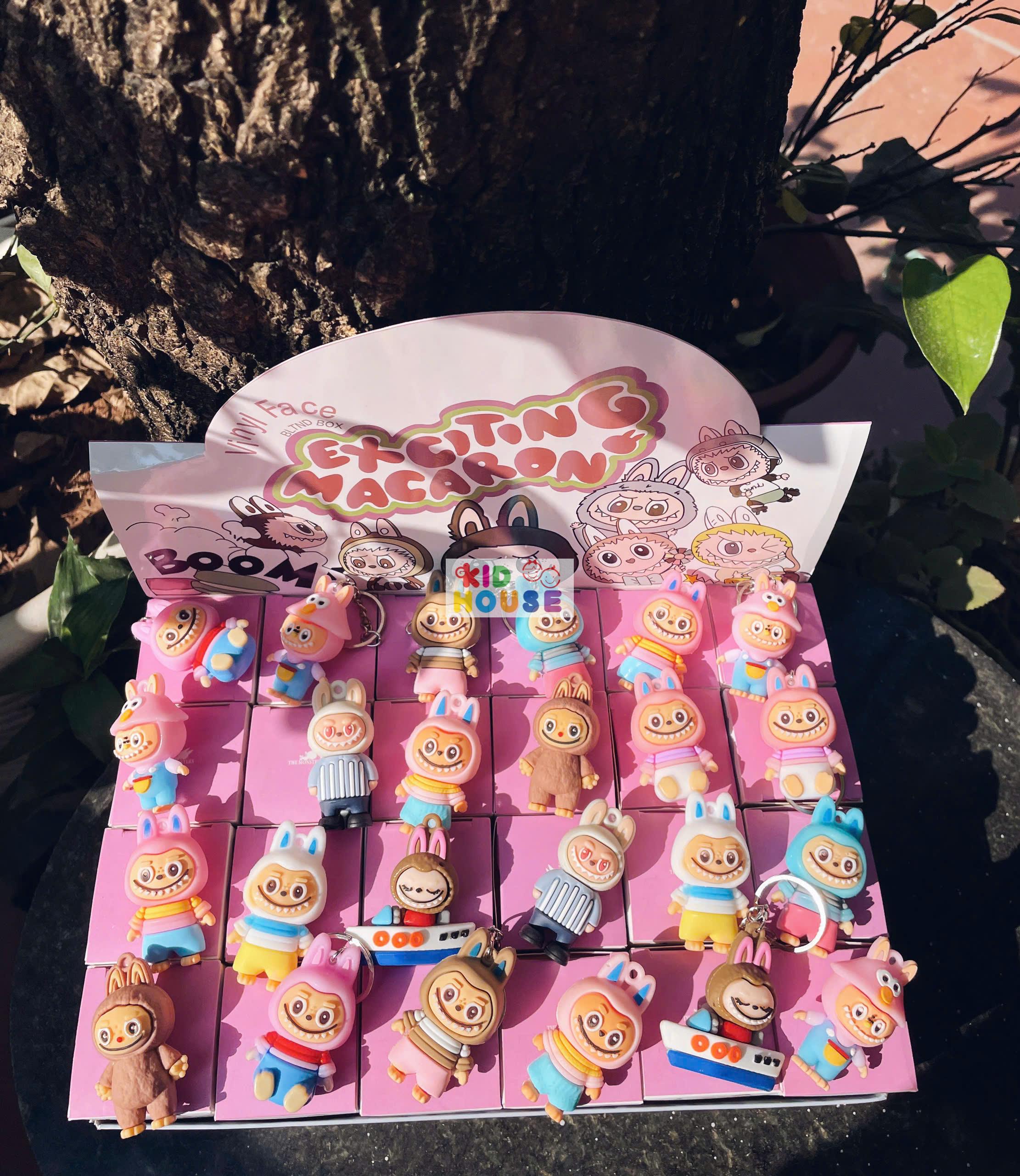 Blindbox hộp mù bí ẩn 24 móc khóa bé ba, capybara, kuromi, labubu, hộp mù móc khóa trang trí balo túi xách