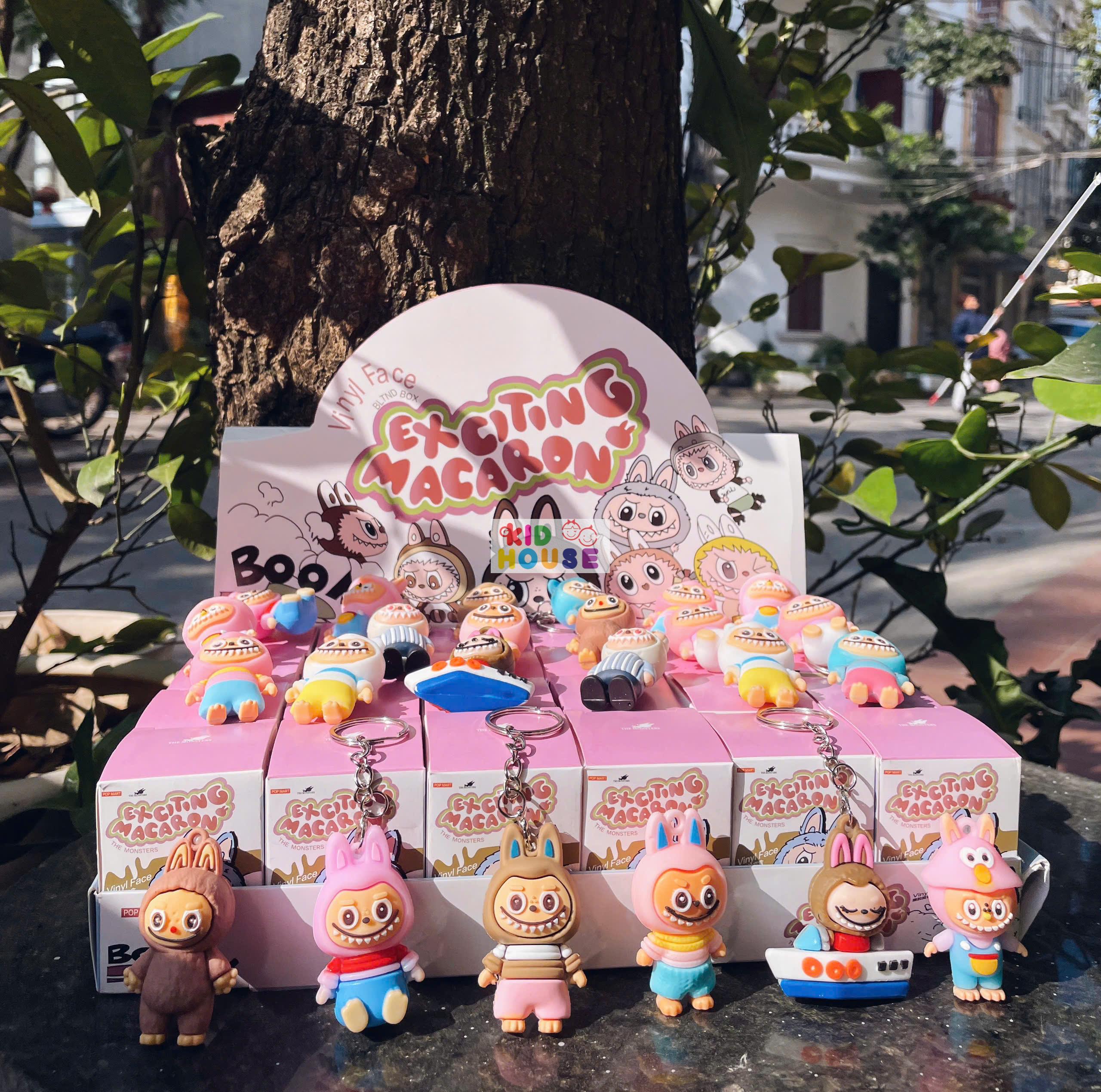 Blindbox hộp mù bí ẩn 24 móc khóa bé ba, capybara, kuromi, labubu, hộp mù móc khóa trang trí balo túi xách