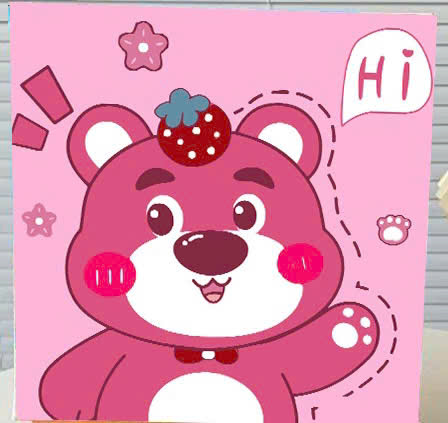 Tranh tô màu số hóa đã căng khung kèm màu, cọ size 20x20, tranh số hóa hoạt hình, bé ba, phong cảnh, loopy, cappy bara