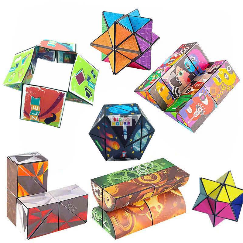 Khối rubik 3D magic cube biến thể, Đồ chơi rubik biến thể 3D thay đổi hình dạng độc đáo phát triển trí sáng tạo cho trẻ