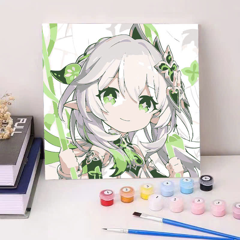 Tranh tô màu số hóa đã căng khung kèm màu, cọ size 20x20, tranh số hóa hoạt hình, bé ba, phong cảnh, loopy, cappy bara